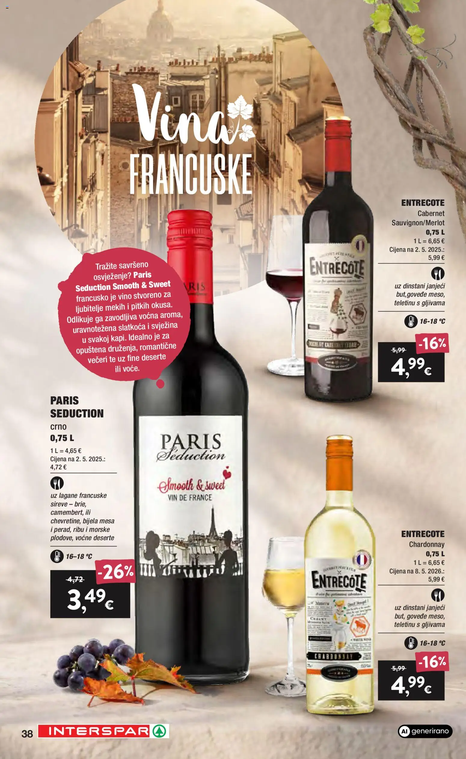 Interspar katalog | vrijedi od 16.09.2026 | Stranica: 38 | Proizvodi: Vino