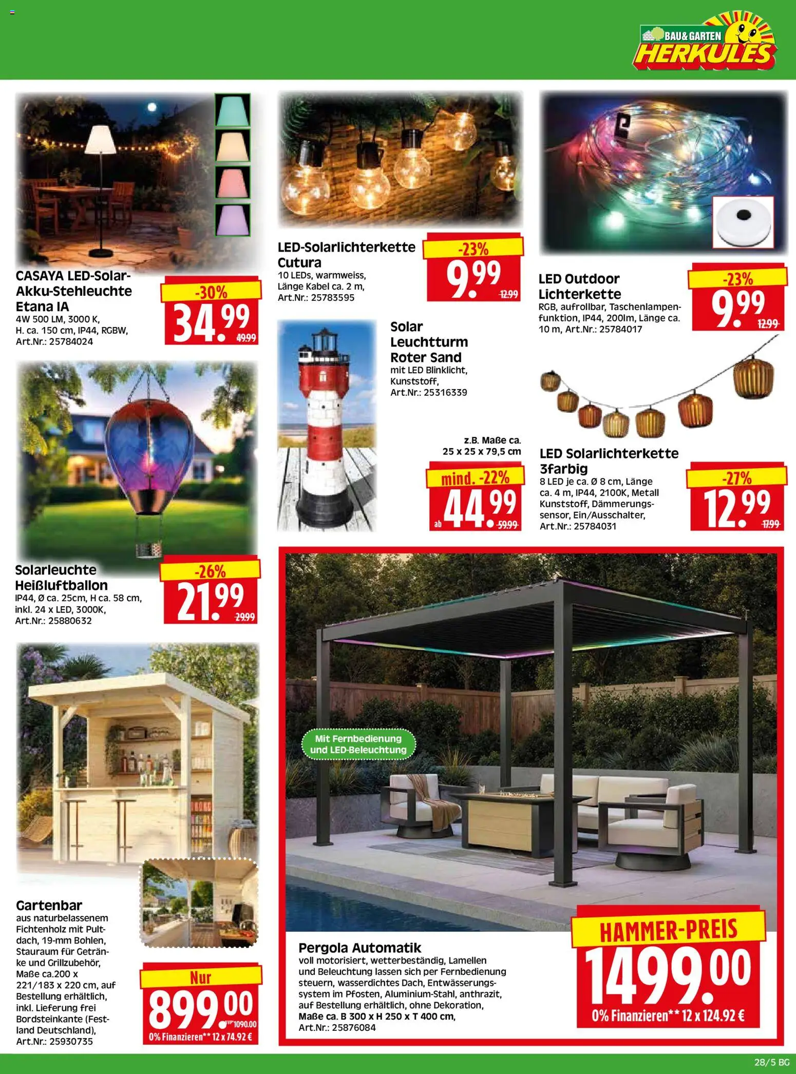 HERKULES Bau & Garten – gültig ab 06.07.2026 | Seite: 5 | Produkte: Kabel, Solarleuchte
