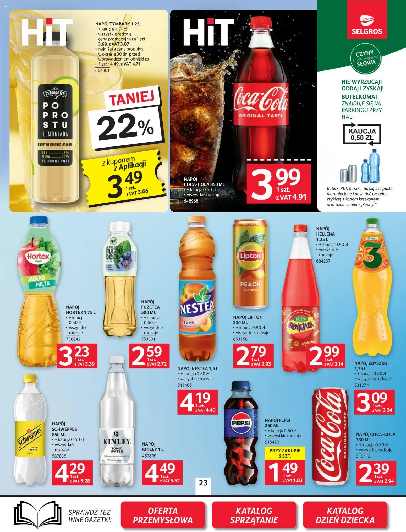Selgros cash&carry gazetka od 21.05.2026 | Strona: 23 | Produkty: Cytryna, Ice Tea, Pepsi, Mięta