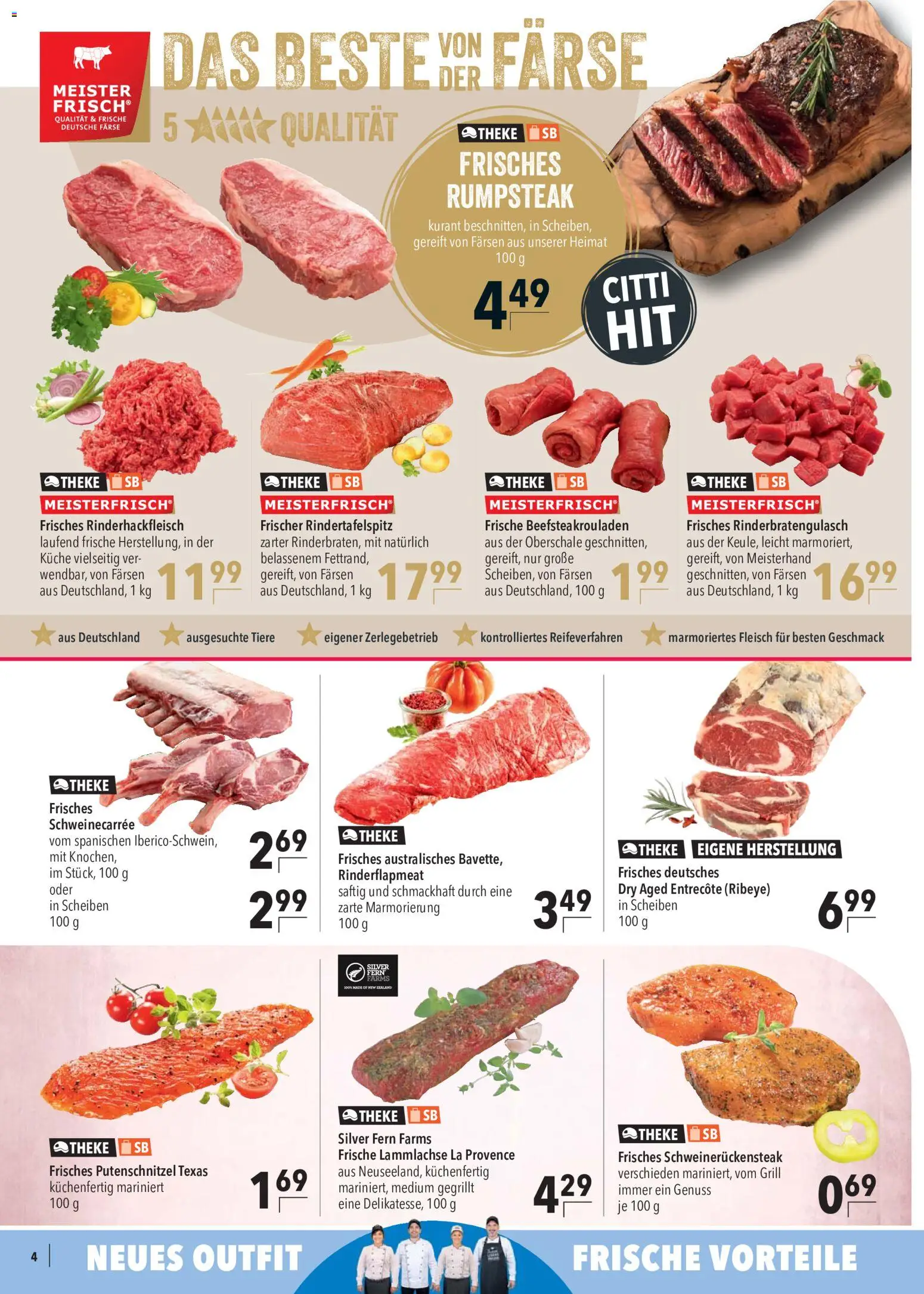 CITTI Markt Prospekt – gültig ab 05.08.2026 | Seite: 4 | Produkte: Küche, Entrecote, Putenschnitzel, Fleisch