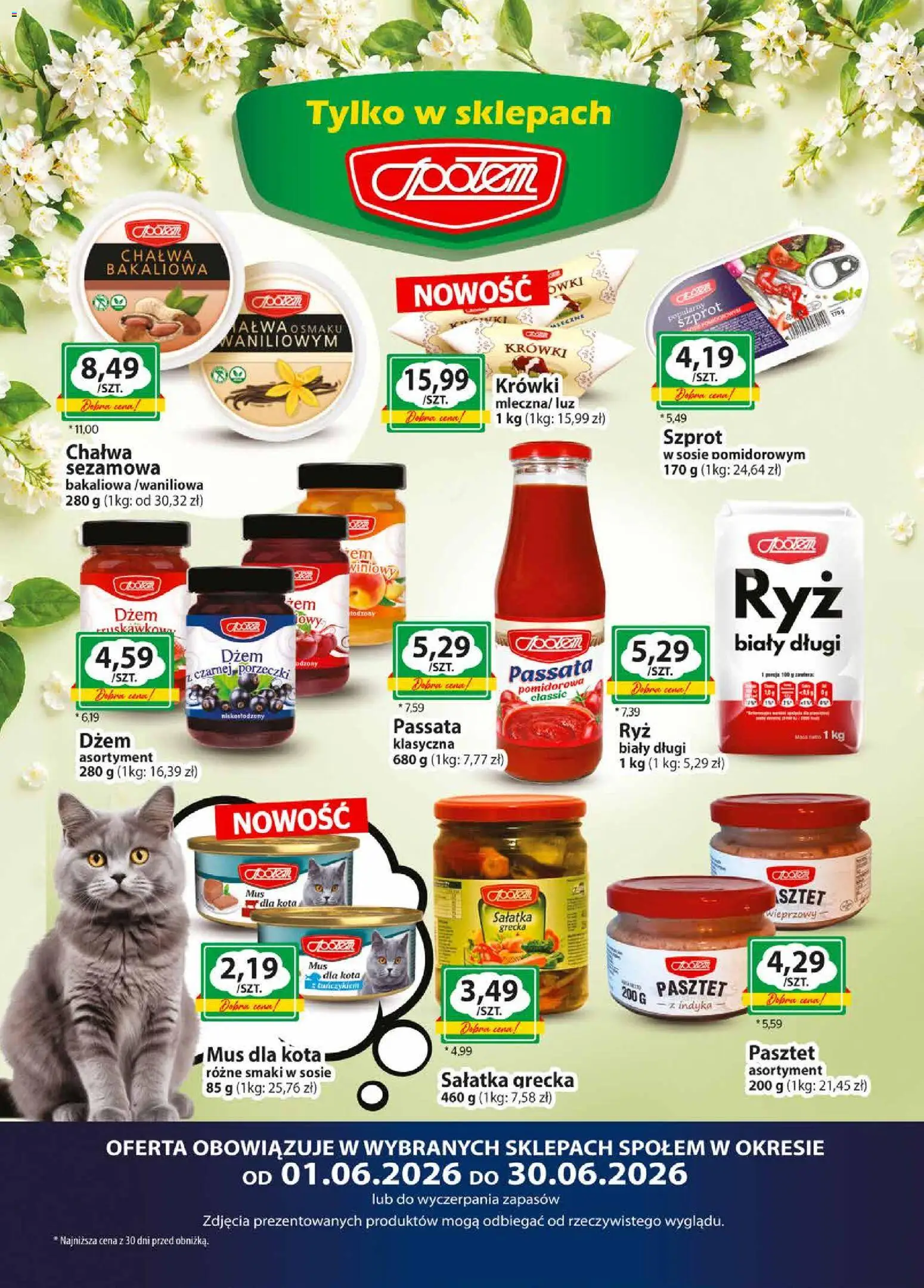 Społem gazetka od 01.06.2026 | Strona: 2 | Produkty: Dżem, Sałatka, Krówki