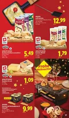 NOUVEL Grill-Raclette, Für den Raclette-Plausch am Feuer oder am Kamin, Masse: 19,2 x 9,2 x 1 cm, Pro Stück ab 29.10.2026 gültig | Seite: 17 | Produkte: Rouge, Raclette, Grill