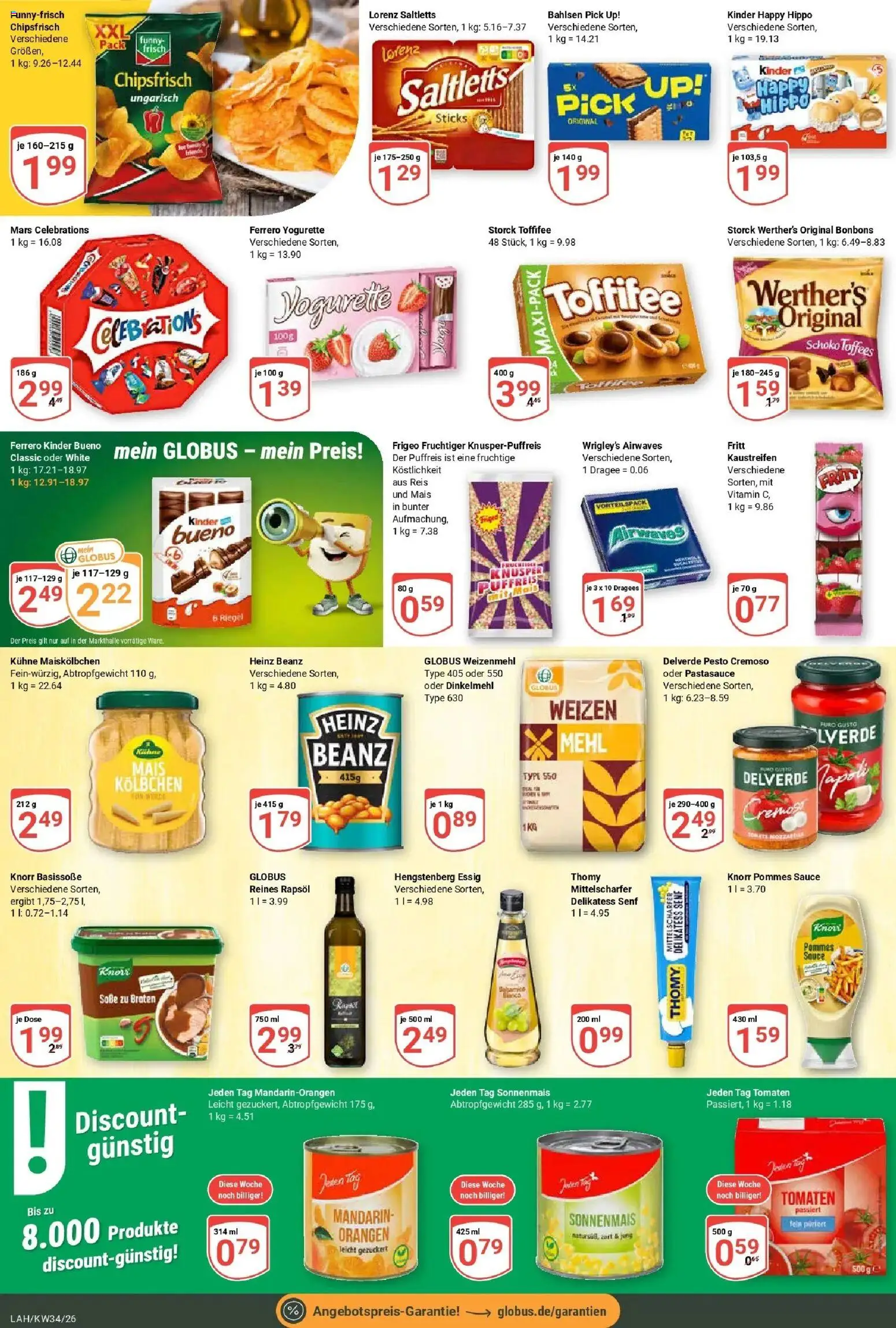 Globus Prospekt Lahnstein (ab 17.08.2026) » Angebote online | Seite: 17 | Produkte: Mehl, Yogurette, Pommes, Tomaten