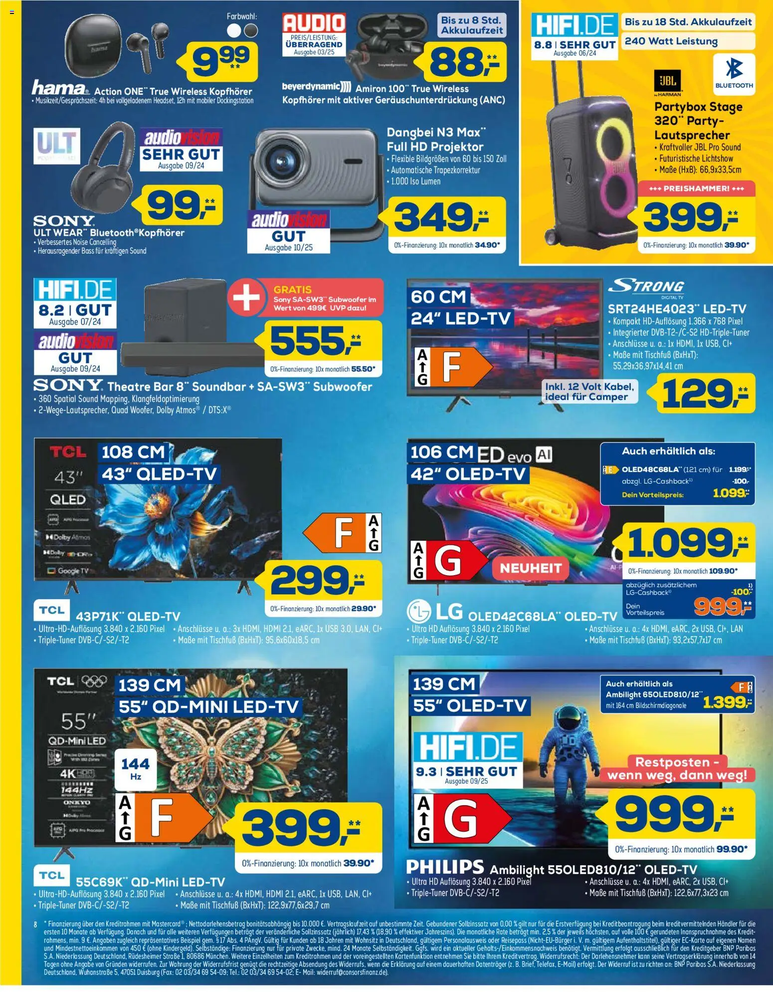 Euronics Prospekt Genau Richtig – gültig ab 15.08.2026 | Seite: 8 | Produkte: LG, Philips, TV, Kopfhörer
