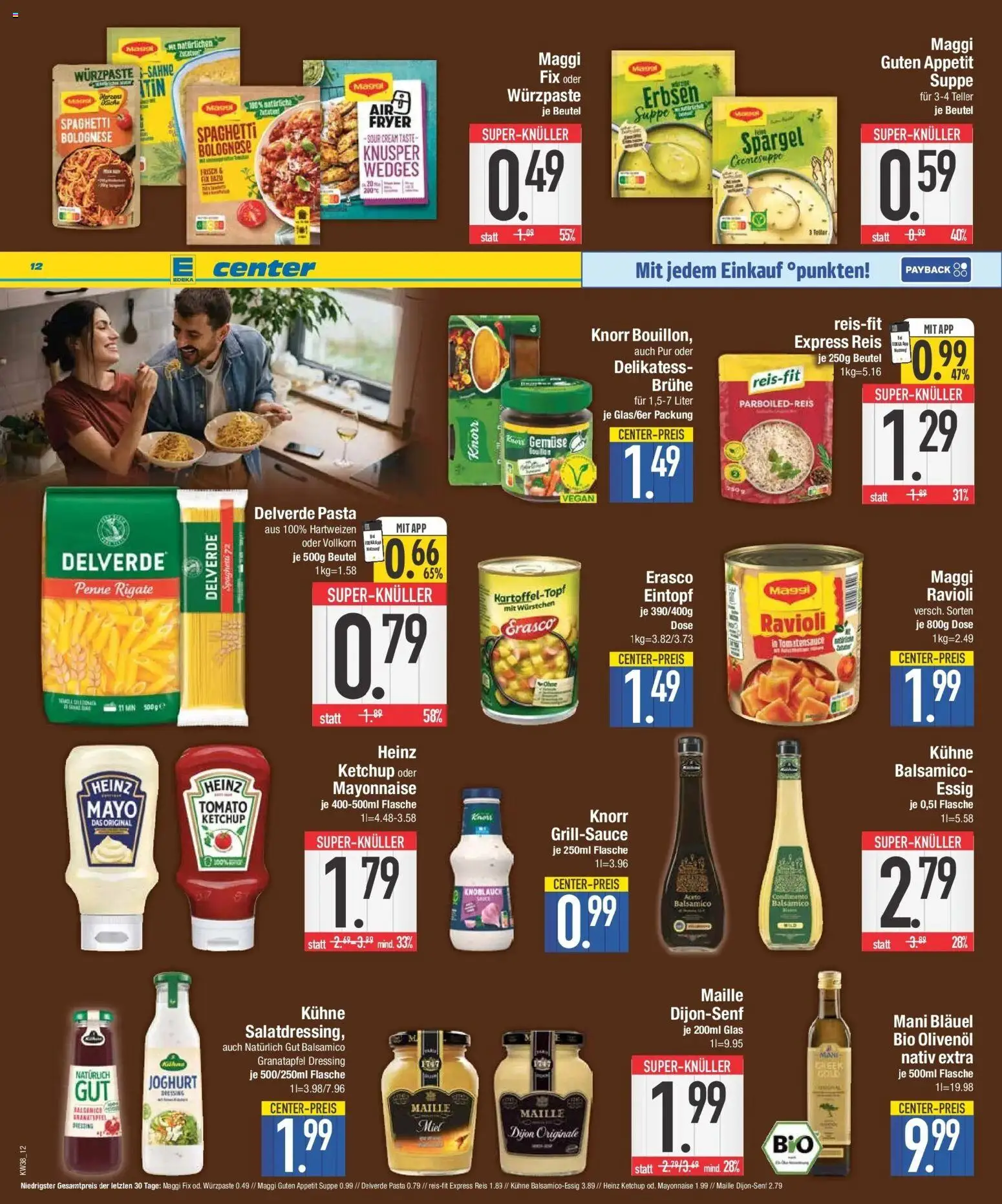 E center Prospekt München (ab 14.09.2026) zum Blättern | Seite: 12 | Produkte: Essig, Heinz ketchup, Spargel, Gemüse
