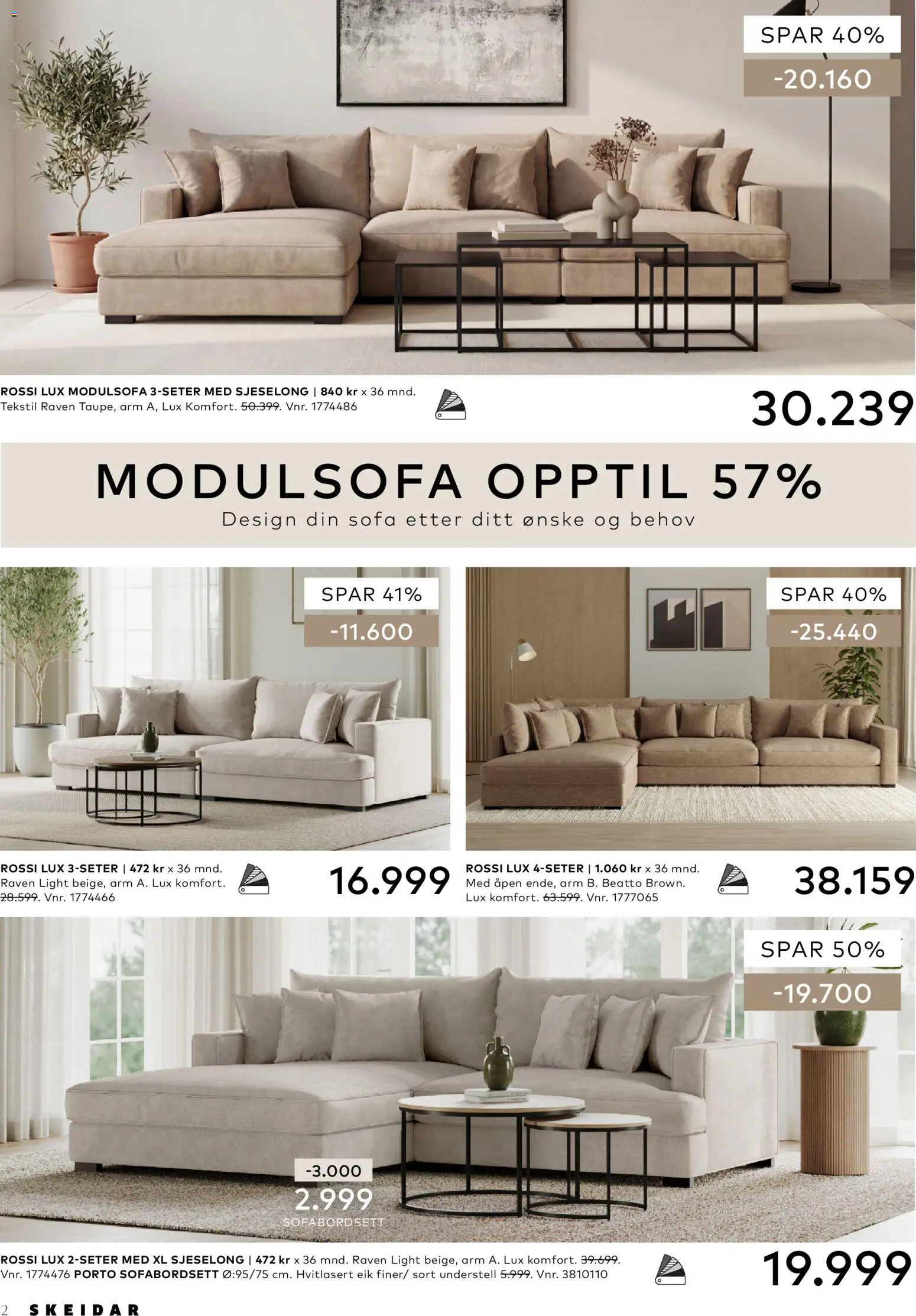 {H1} | Side: 2 | Produkter: Sofa, Sjeselong