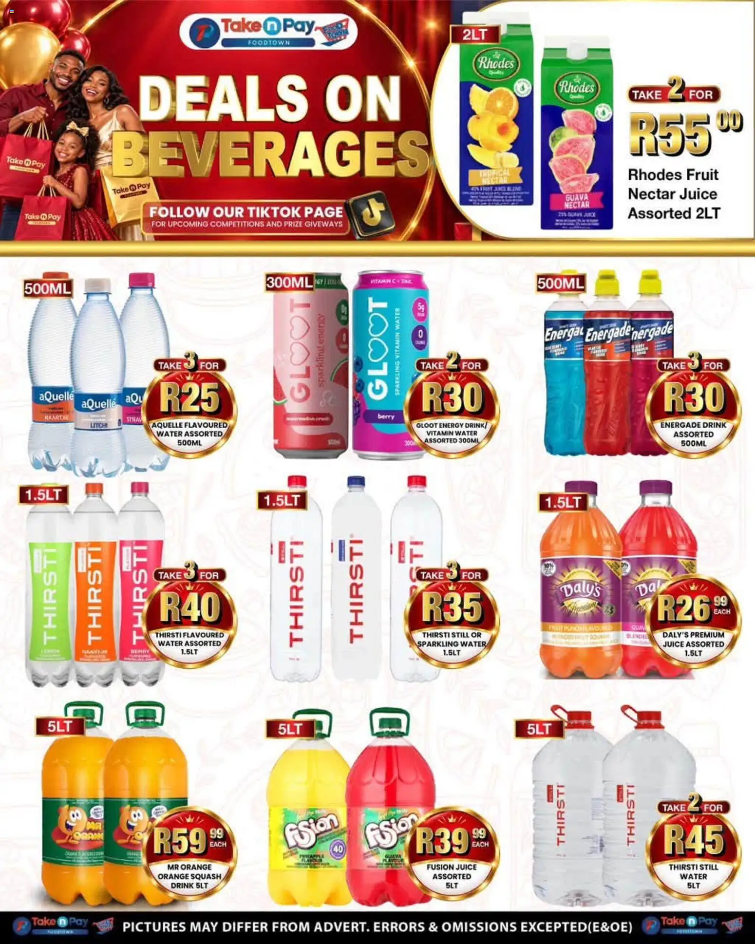 New Take n Pay catalogue – valid from 21/09/2026 | Page: 12 | Products: Squash, Energy drink, Water, Fruit