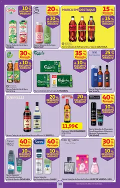 Pré-visualização Auchan folheto válido de 09/07/2026 | Página: 38 | Produtos: Cachaça, Banho, Maça, Açúcar