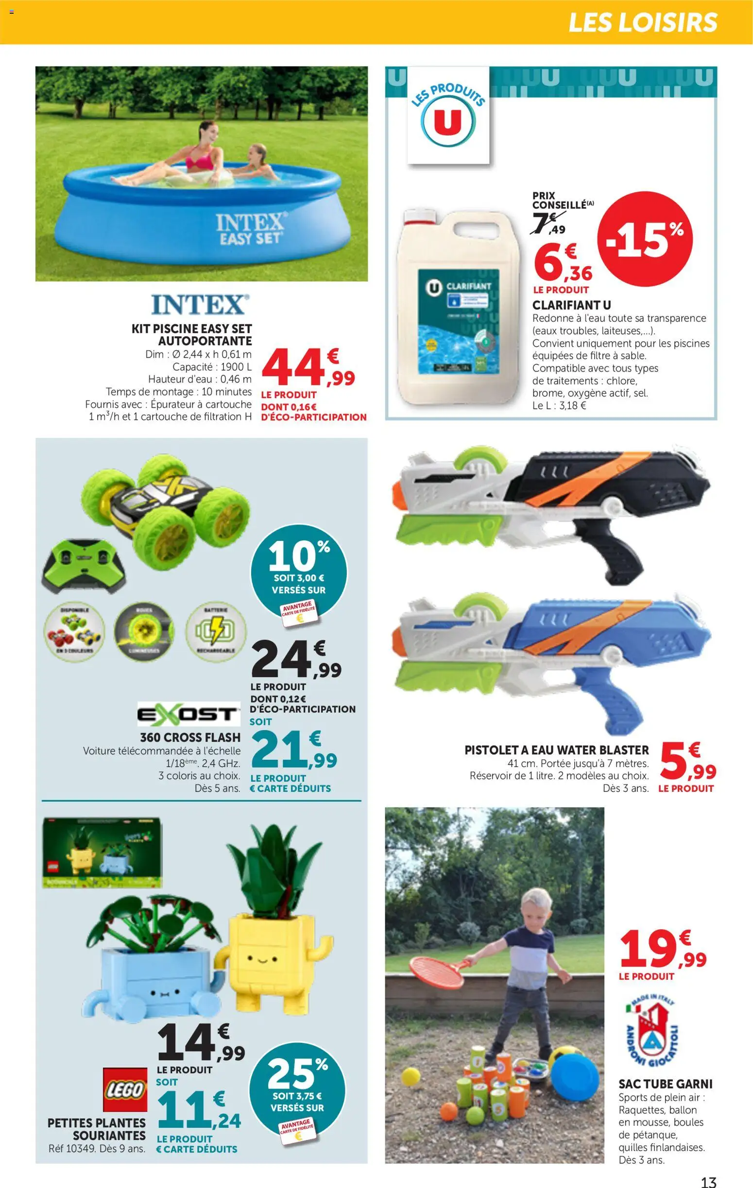 {H1} | Page: 13 | Produits: Légo, Sac, Plantes, Cartouche