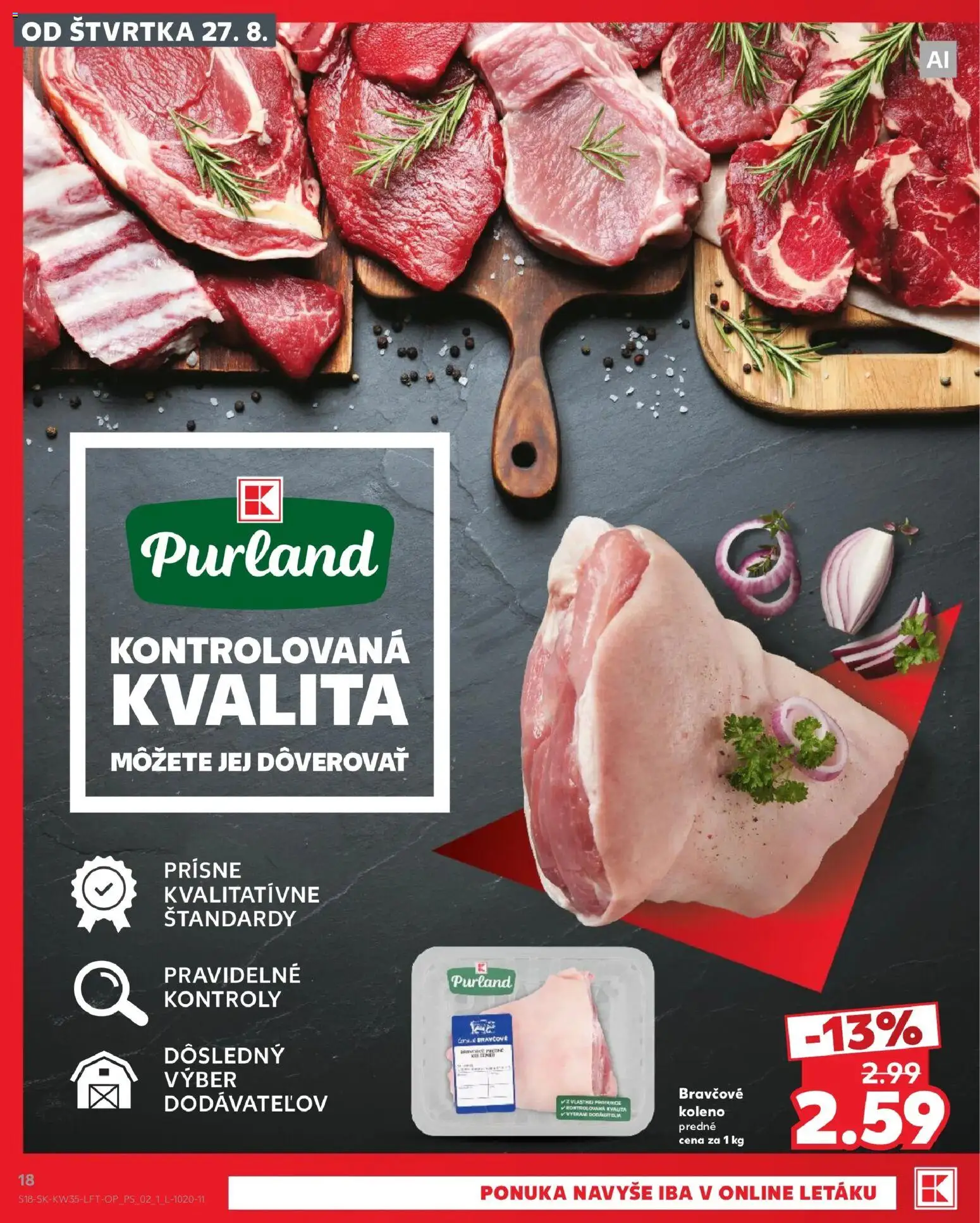 Kaufland SK akciós ujság - amely érvényes a következő dátumtól: 2026.08.27. | Oldal: 18
