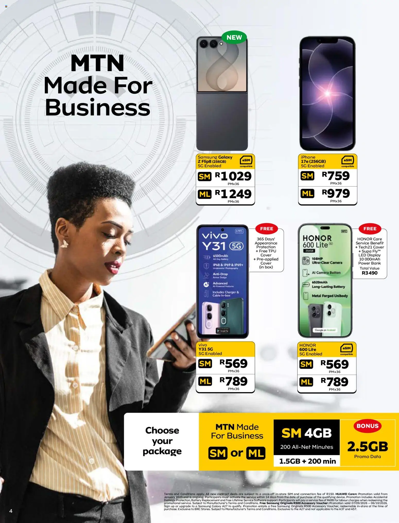 New MTN catalogue – valid from 07/09/2026 | Page: 4 | Products: Sim, Cover, Camera, Box