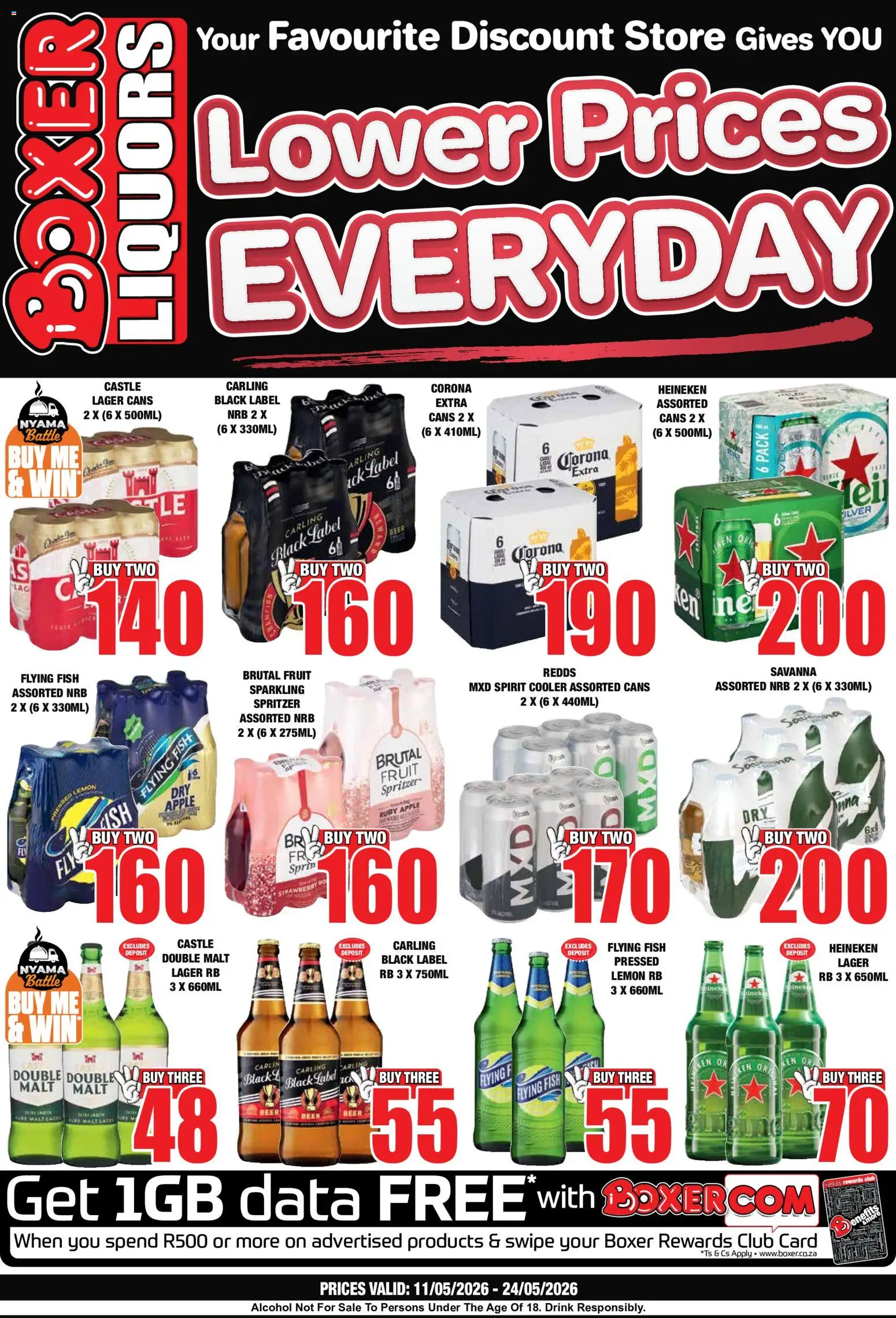 New Boxer catalogue – valid from 11.05.2026 | Page: 1 | Products: Data, Cooler, Beer, Lemon