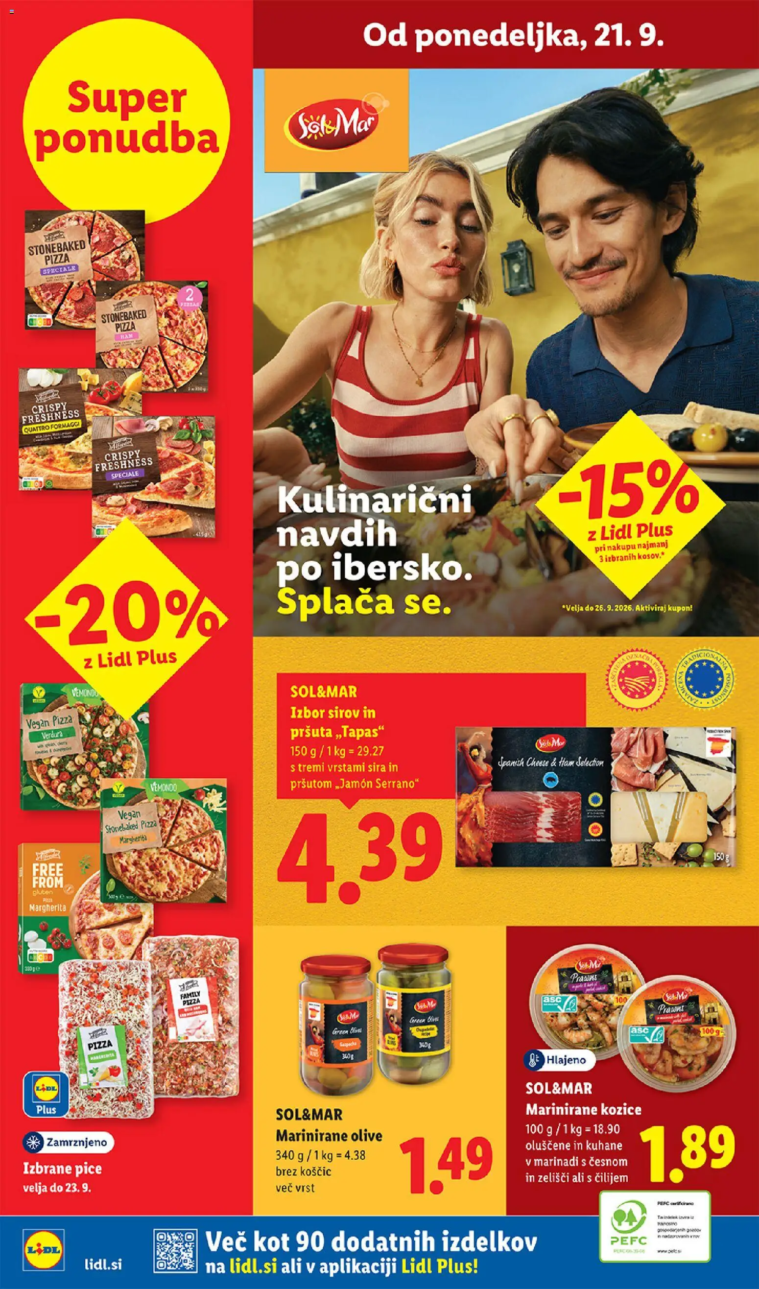 Novi Lidl katalog ponudbe – veljaven od 17.09.2026 | Stran: 60 | Izdelki: Kozice, Olive, Sol
