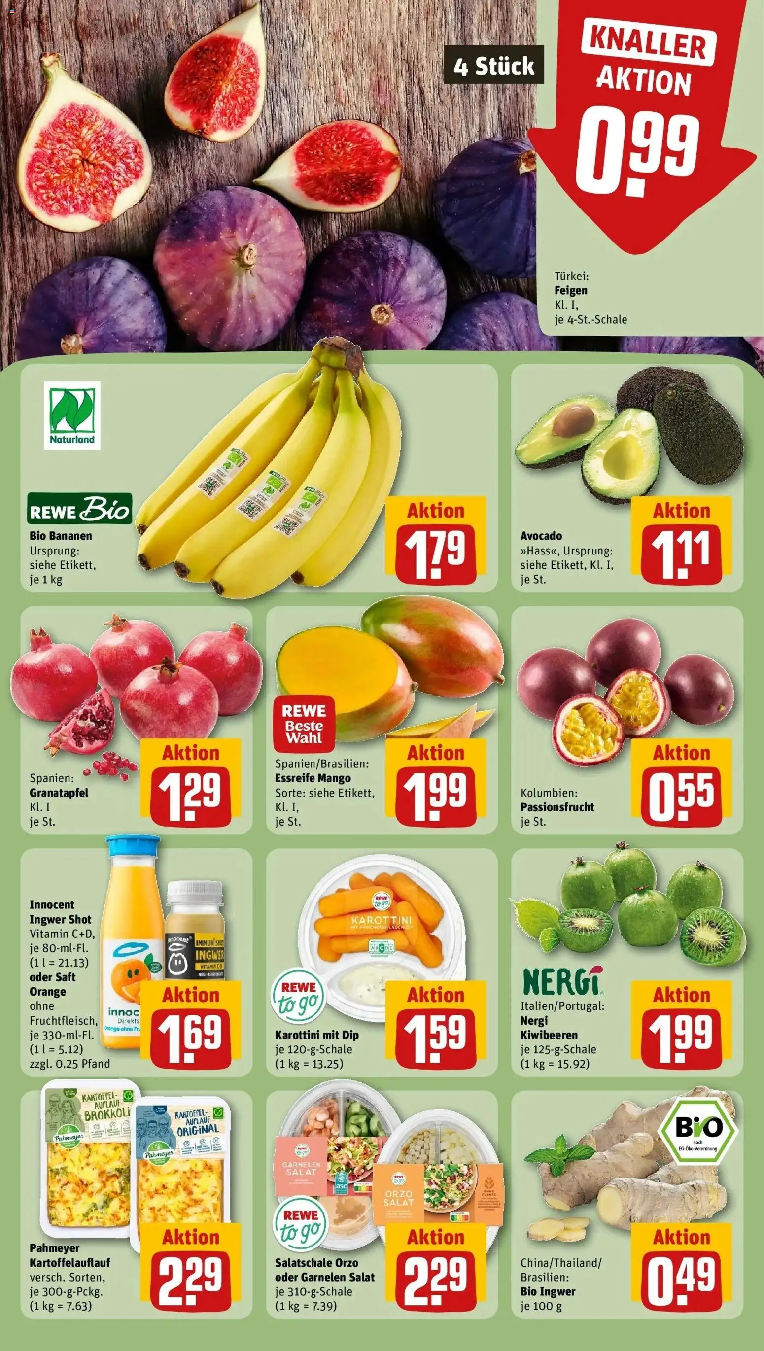 REWE Prospekt ab 28.09.2026 zum Blättern » Angebote | Seite: 12 | Produkte: Bananen, Garnelen, Avocado, Saft