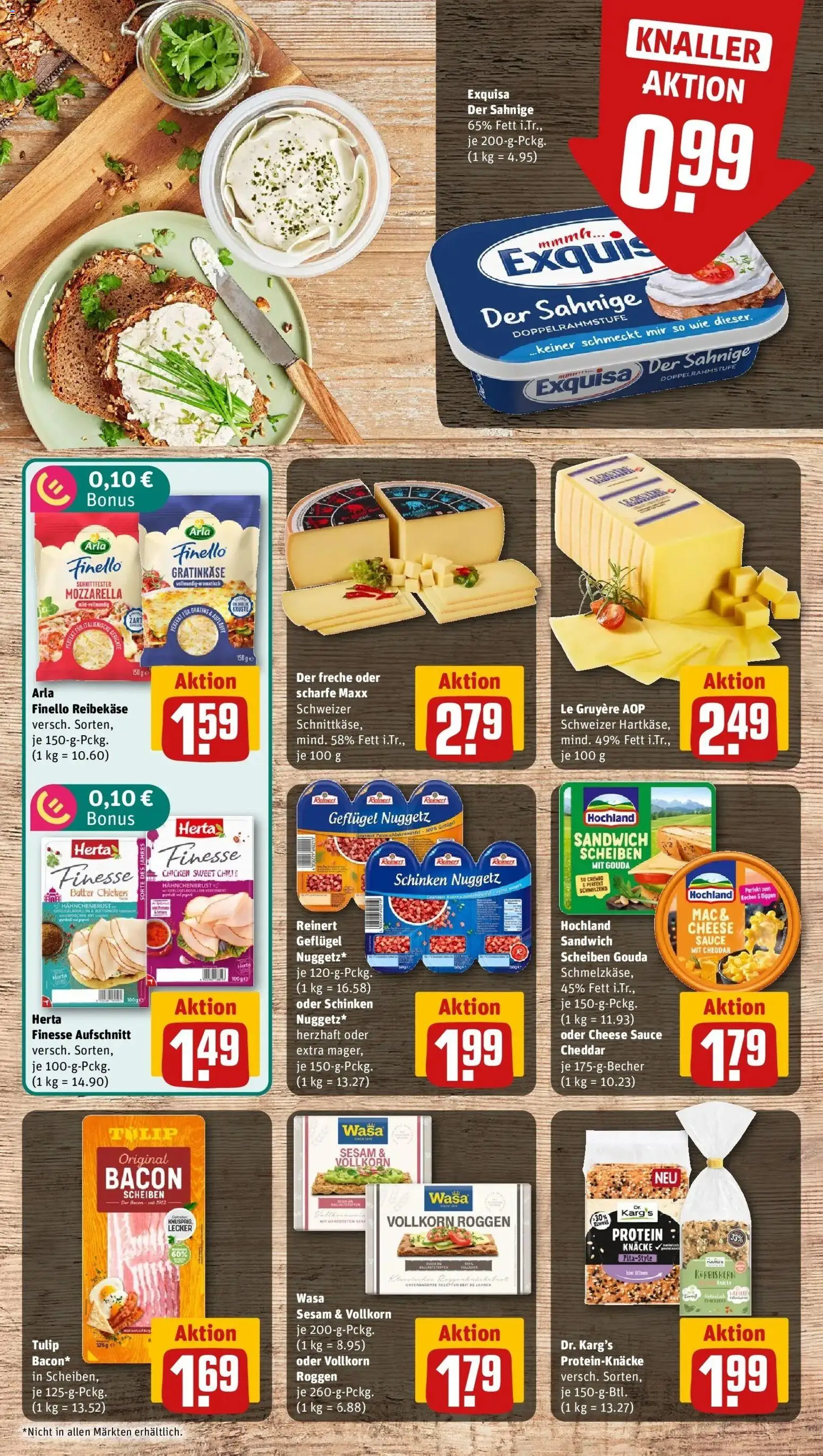 REWE Prospekt ab 26.10.2026 zum Blättern » Angebote | Seite: 13 | Produkte: Mozzarella, Exquisa, Schinken, Reibekase