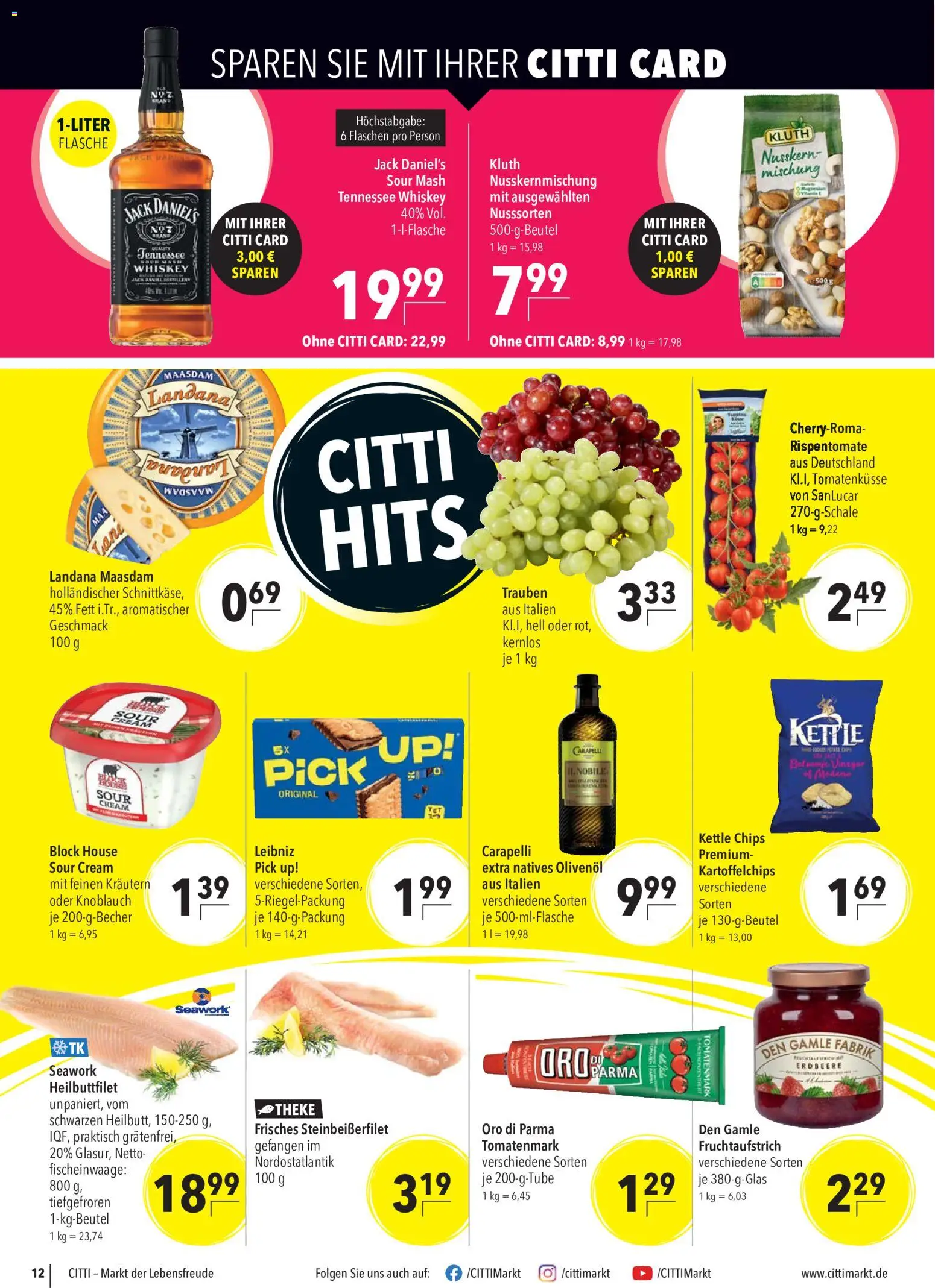 CITTI Markt Prospekt – gültig ab 16.09.2026 | Seite: 16 | Produkte: Trauben, Jack Daniel's, Oro di parma, Whiskey