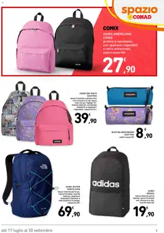 Anteprima del volantino Spazio Conad volantino Scuola valido a partire dal 17/07/2026 | Pagina: 5 | Prodotti: Porta, Zaino, Laptop, Tasche