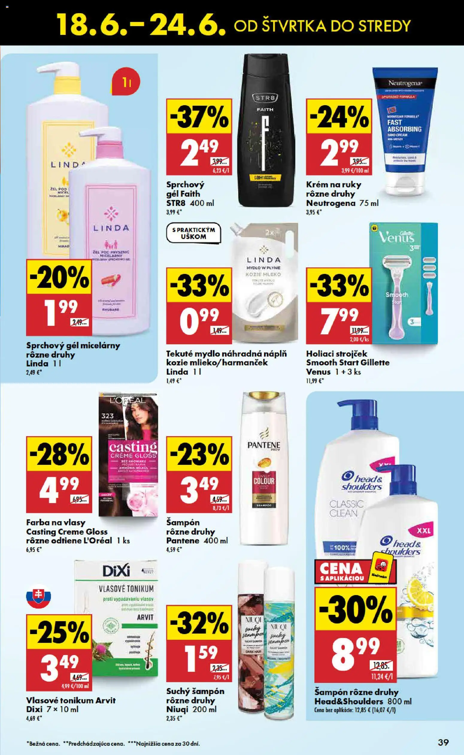 Nové Biedronka akcie – leták je platný od 18.06.2026 | Strana: 39 | Produkty: Strojček, Holiaci strojček, Šampón, Mydlo