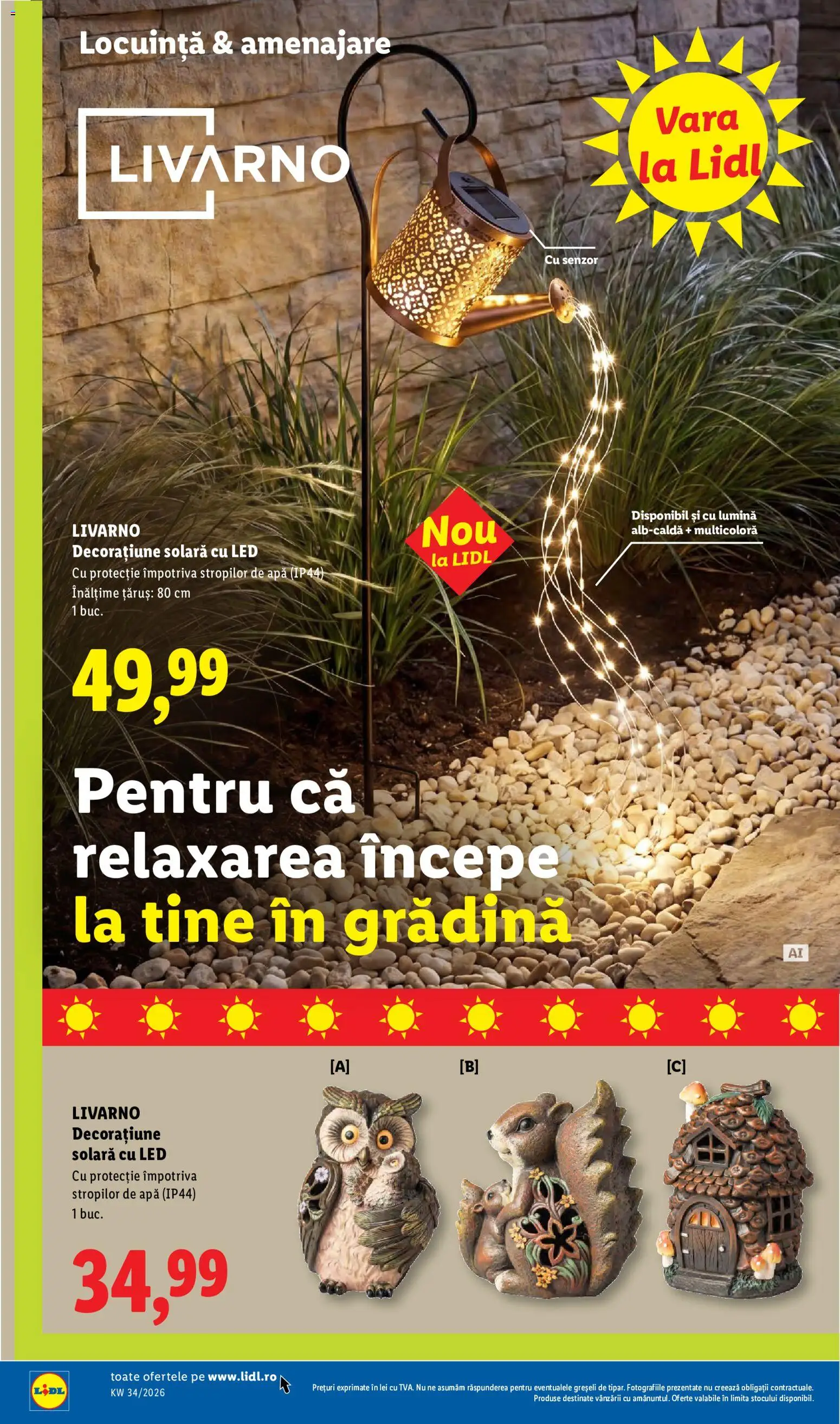 Noul catalog Lidl – valabil de la 17.08.2026 | Pagină: 52 | Produse: Lumină, Gradina, Solara, Apă