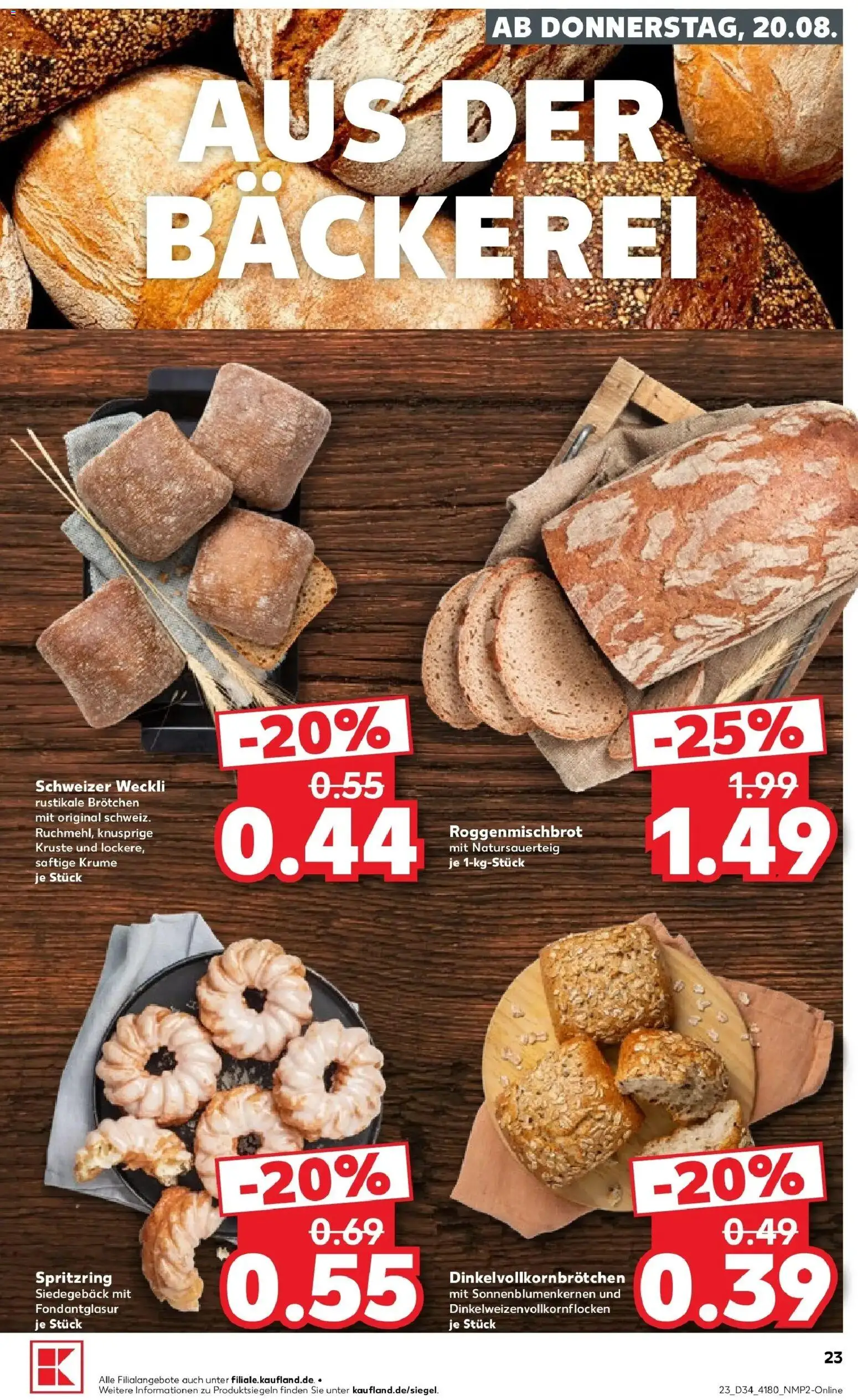 Prospekt Kaufland ab 20.08.2026 » Angebote Online zum Blättern | Seite: 31 | Produkte: Bäckerei