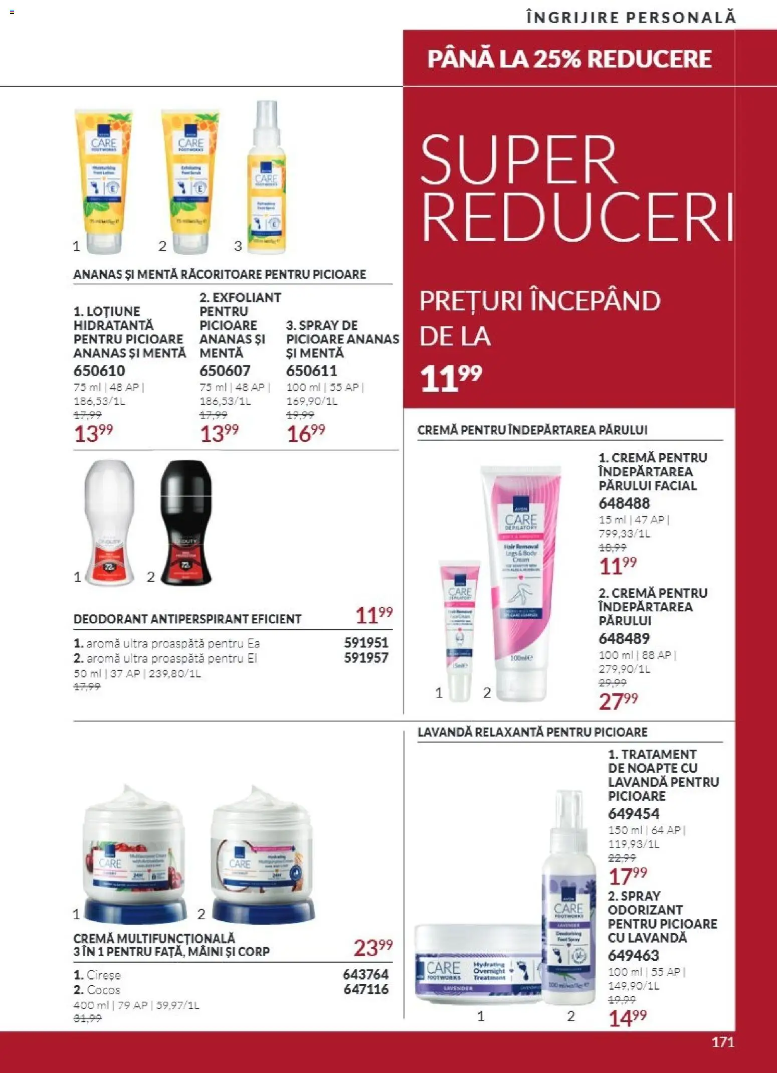Noul catalog Avon – valabil de la 01.10.2026 | Pagină: 171 | Produse: Menta, Body, Antiperspirant, Cireșe