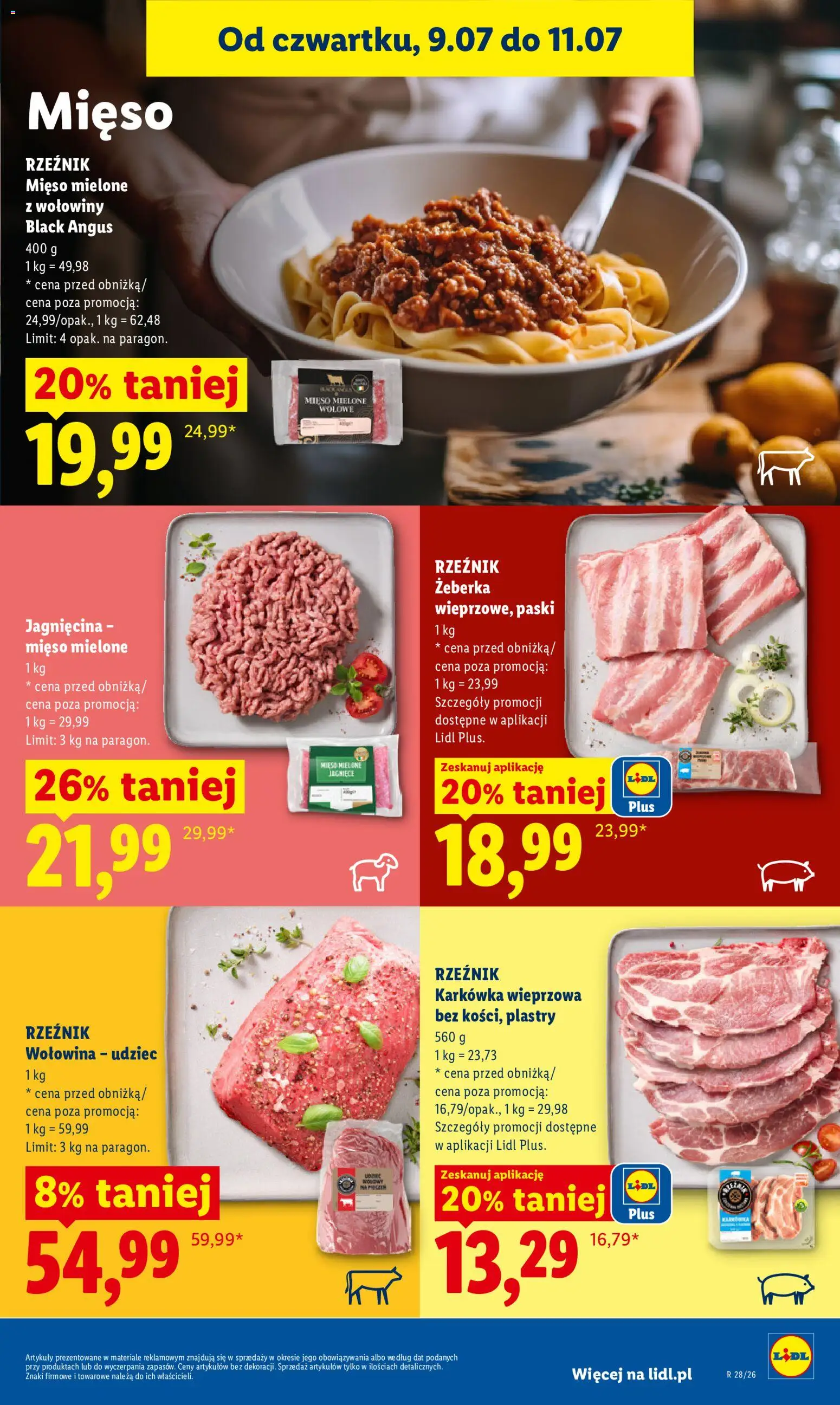 Lidl gazetka od 09.07.2026 | Strona: 57 | Produkty: Karkówka, Karkówka wieprzowa, Jagnięcina, Wołowina