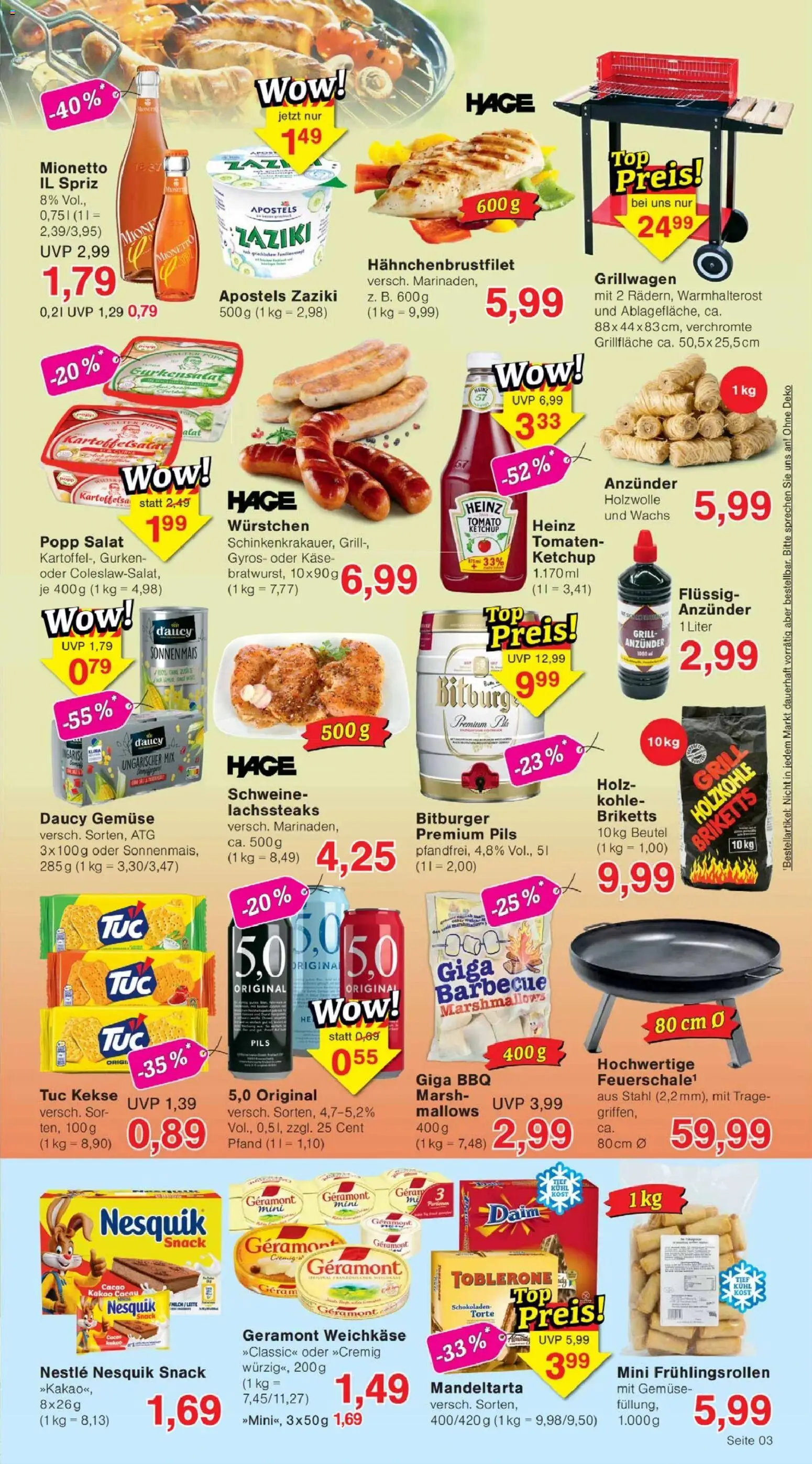 Jawoll Prospekt – gültig ab 03.08.2026 | Seite: 3 | Produkte: Geramont, Pils, Gyros, Kekse