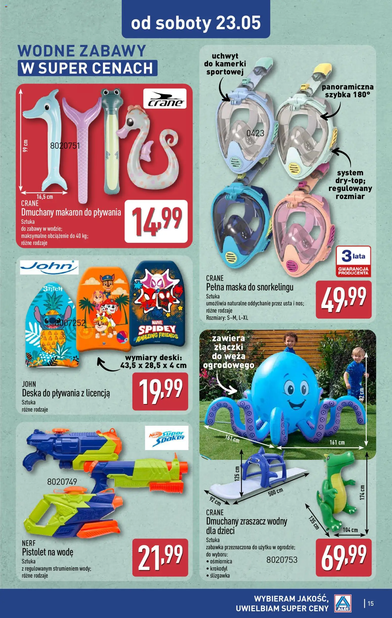 Aldi Polsko leták - Ostatnie sztuki w wybranych sklepach od 20.05.2026 | Strana: 15 | Produkty: Maska