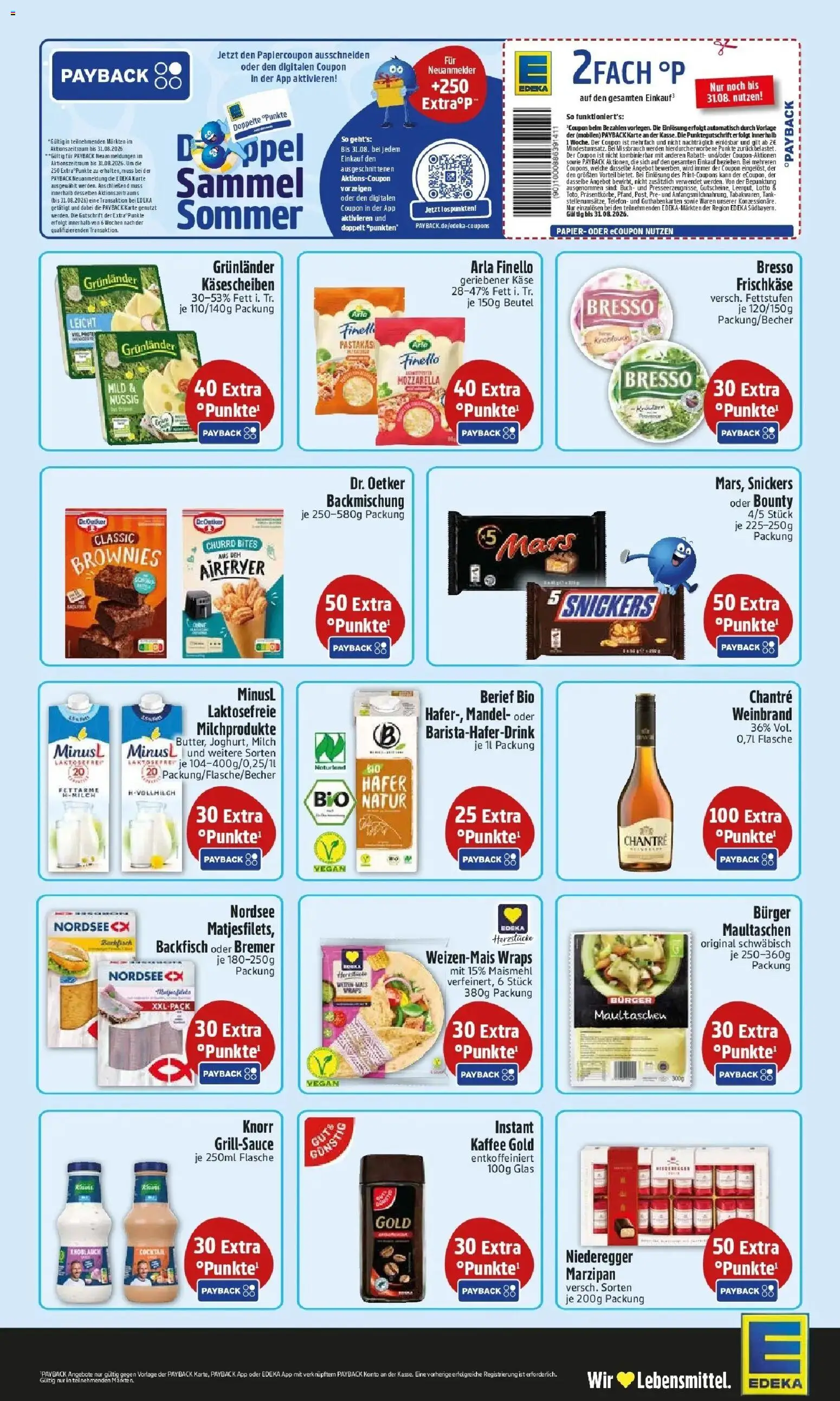 Edeka Prospekt Hunderdorf (ab 24.08.2026) » Angebote Online | Seite: 2 | Produkte: Milch, Mozzarella, Maultaschen, Frischkase