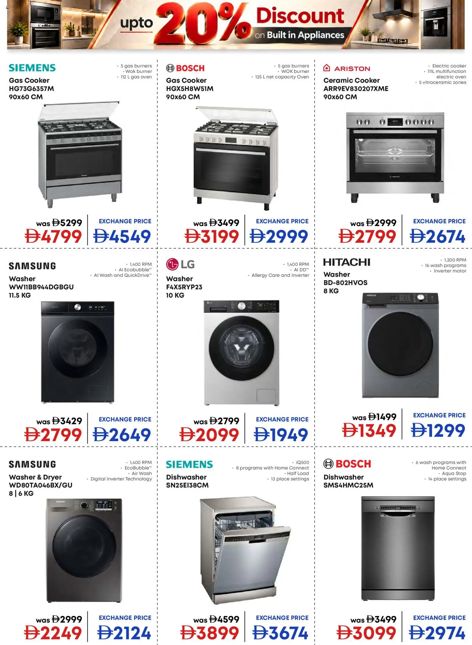 {H1} | Page: 15 | Products: Dryer, Oven, Dishwasher, Cooker