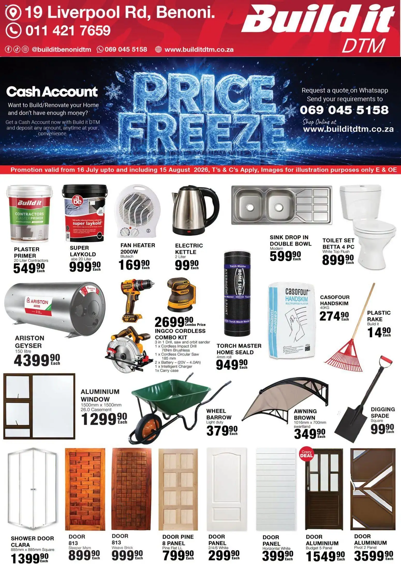 Build It Gauteng - Price Freeze (16/07/2026 catalogue cover