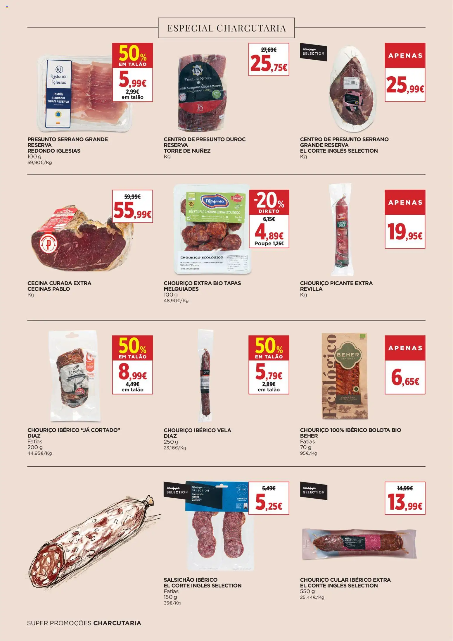 El Corte Ingles folheto │ válido de 16/10/2026 | Página: 6 | Produtos: Presunto Serrano, Presunto, Chouriço