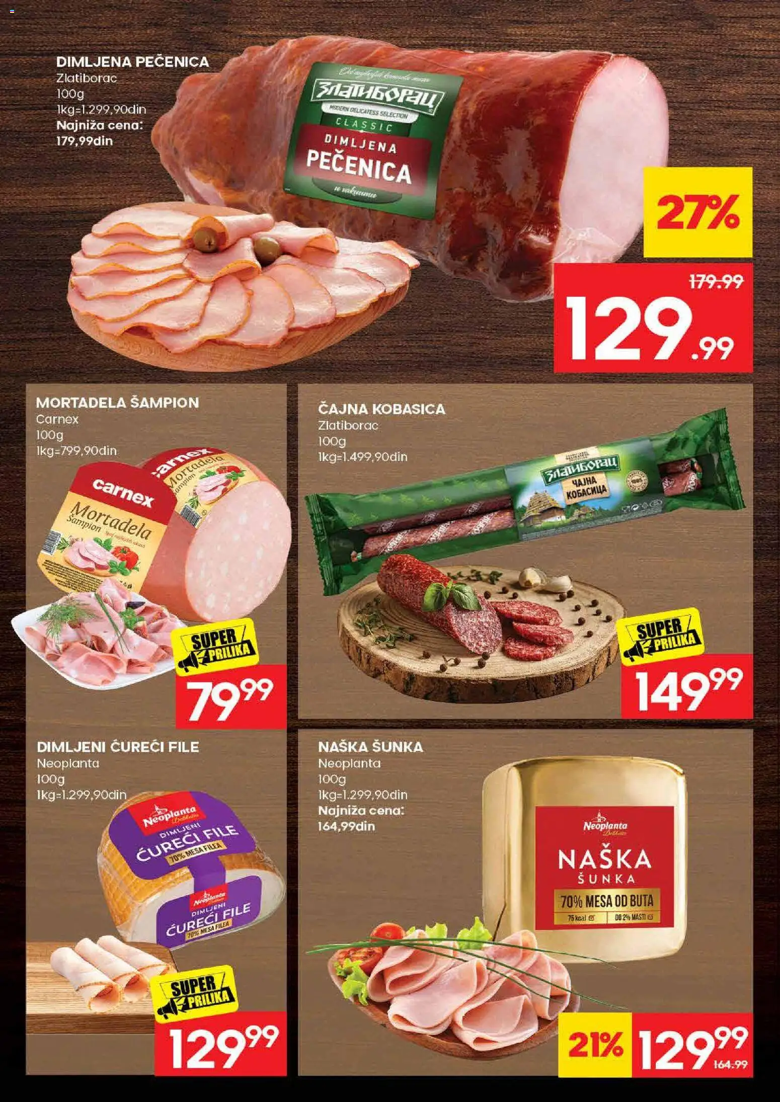 Mercator katalog - važi od 02.07.2026 | Strana: 6 | Proizvode: Ćureći file, Šunka, Kobasica, Pečenica