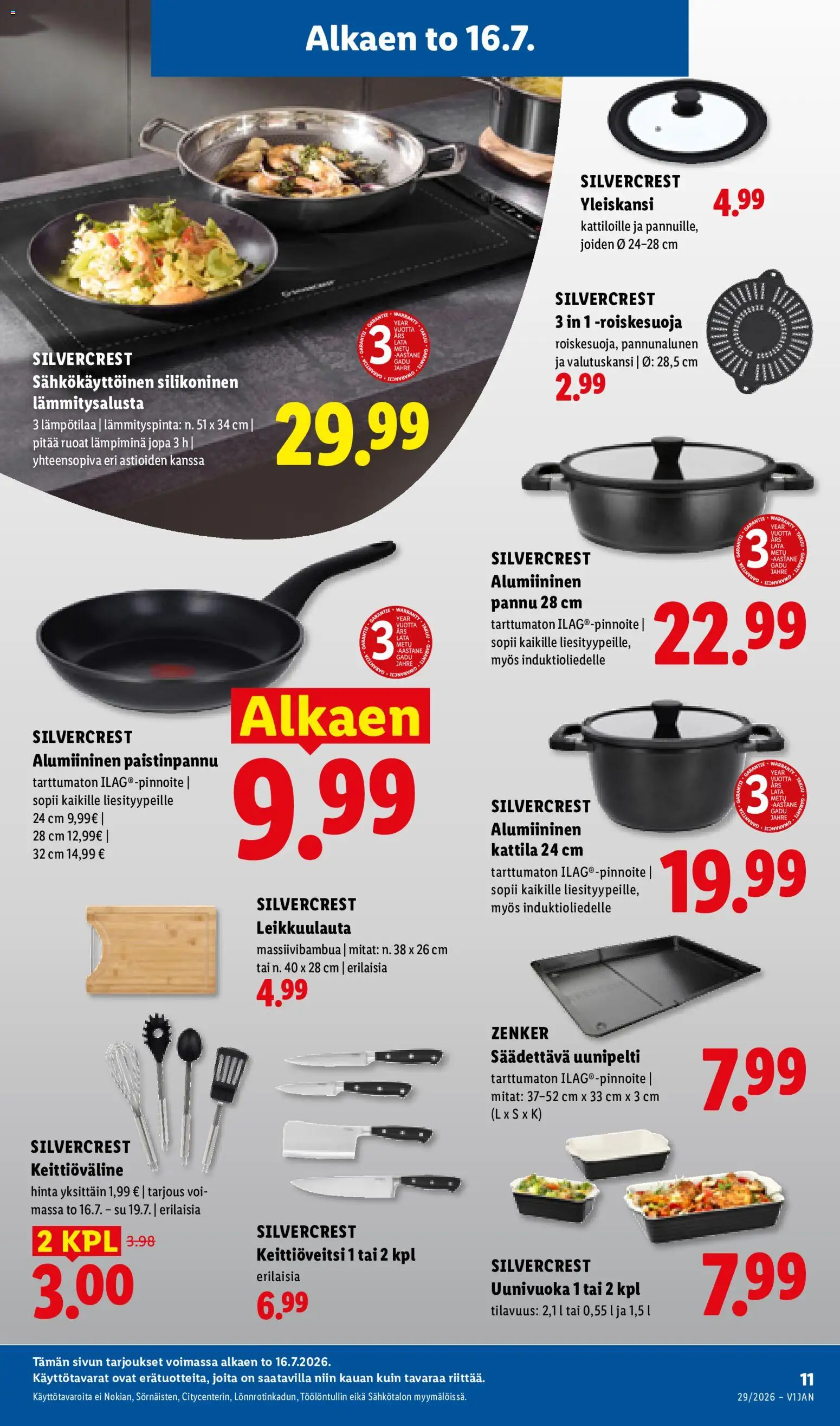 Lidl tarjoukset - Tampere – voimassa 16/07/2026 alkaen | Sivu: 17 | Tuotteet: Uunivuoka, Kattila, Paistinpannu, Voi