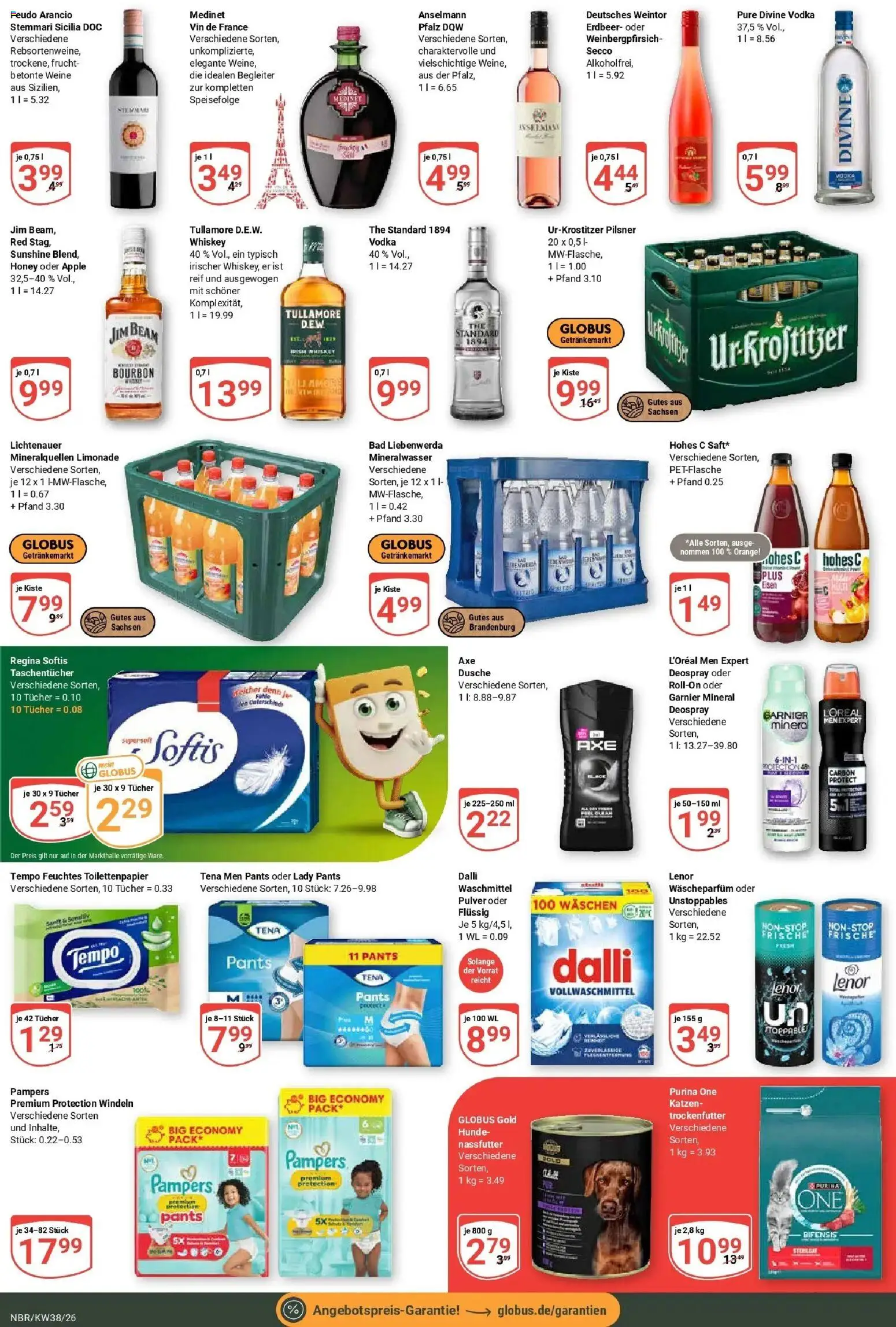 Globus Prospekt Neubrandenburg (ab 14.09.2026) » Angebote online | Seite: 3 | Produkte: Purina one, Lenor, Dusche, Bourbon