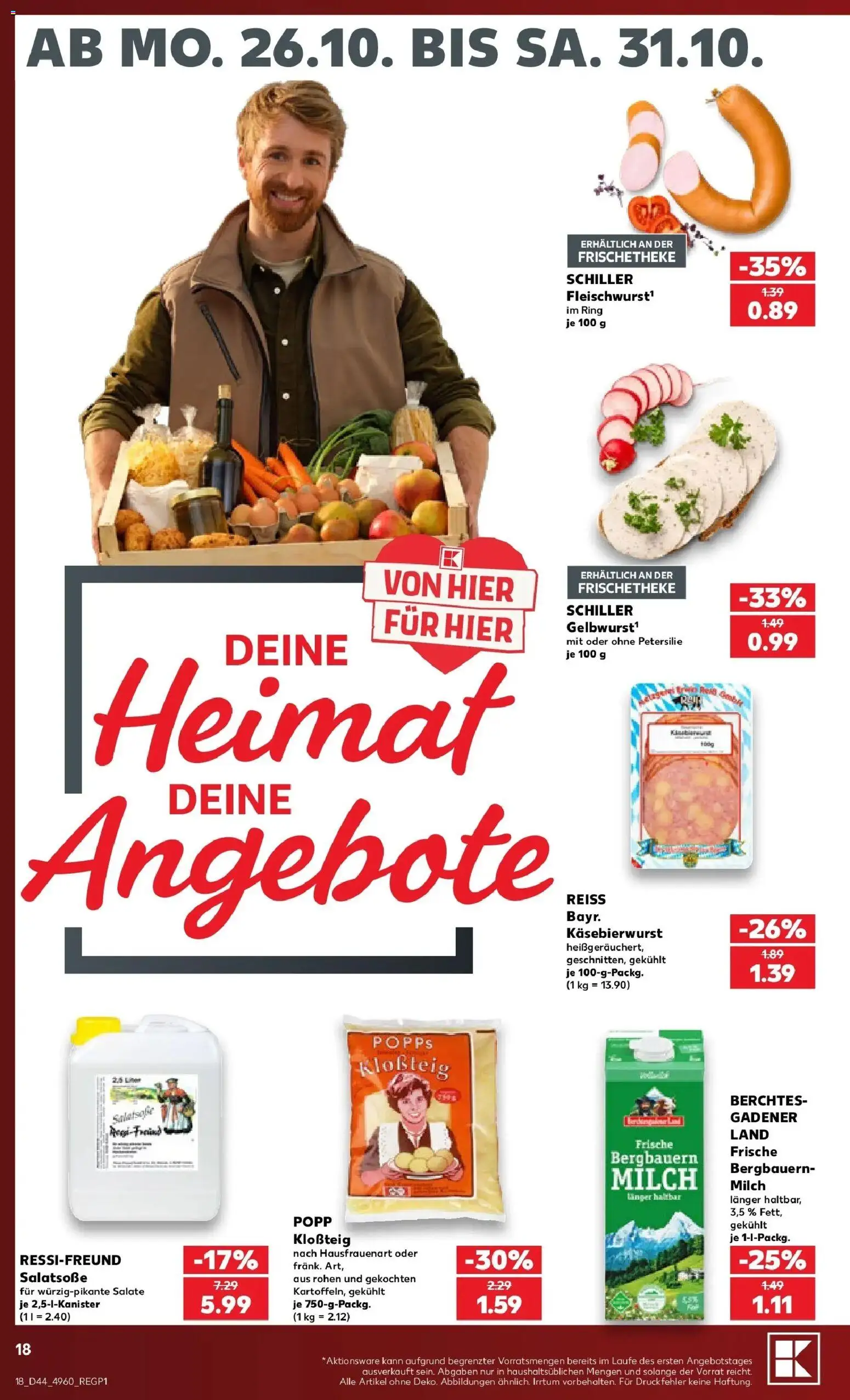 Prospekt Kaufland ab 26.10.2026 » Angebote Online zum Blättern | Seite: 22 | Produkte: Milch, Petersilie