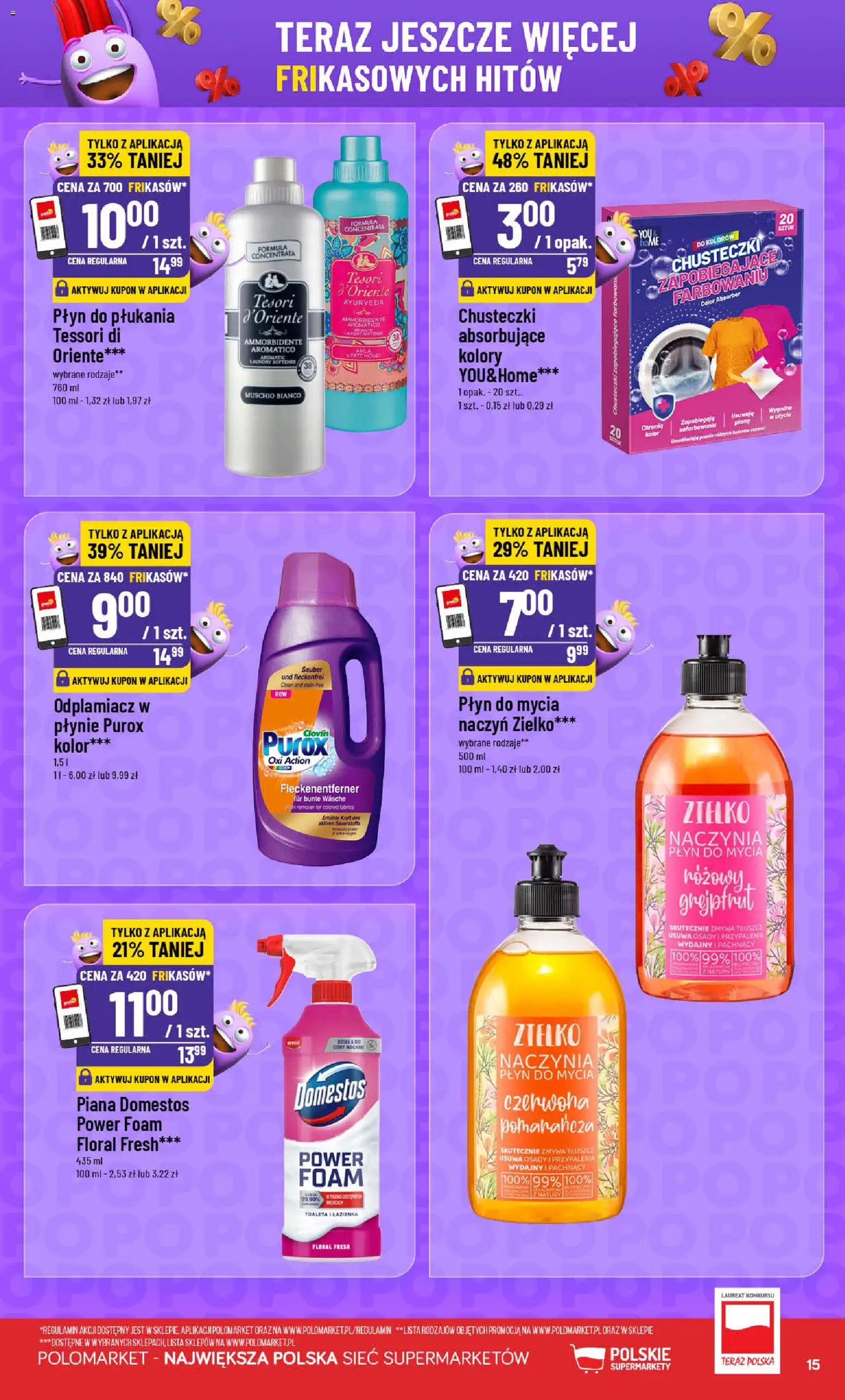 POLOmarket gazetka - Frikasowe Hity od 06.05.2026 | Strona: 15 | Produkty: Tesori d'oriente, Toaleta, Domestos, Odplamiacz