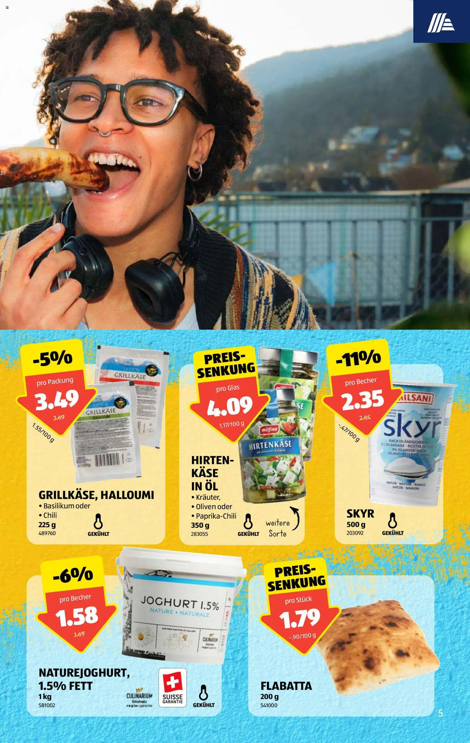 Aldi aktionen – gültig ab 06.08.2026 | Seite: 5 | Produkte: Feta, Käse, Öl, Glas