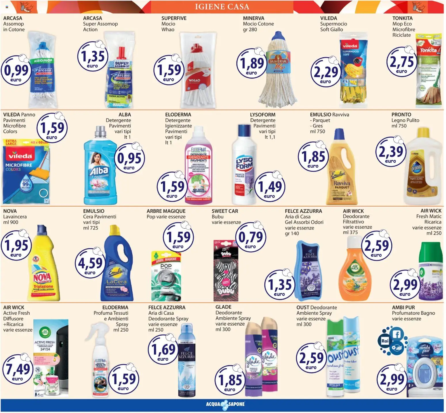 Volantino Acqua e Sapone del 12.03.2026 | Pagina: 16 | Prodotti: Sapone, Deodorante, Detergente, Mocio