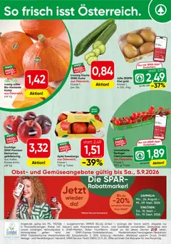 Spar Obst & Gemüse ab 31.08.2026 gültig