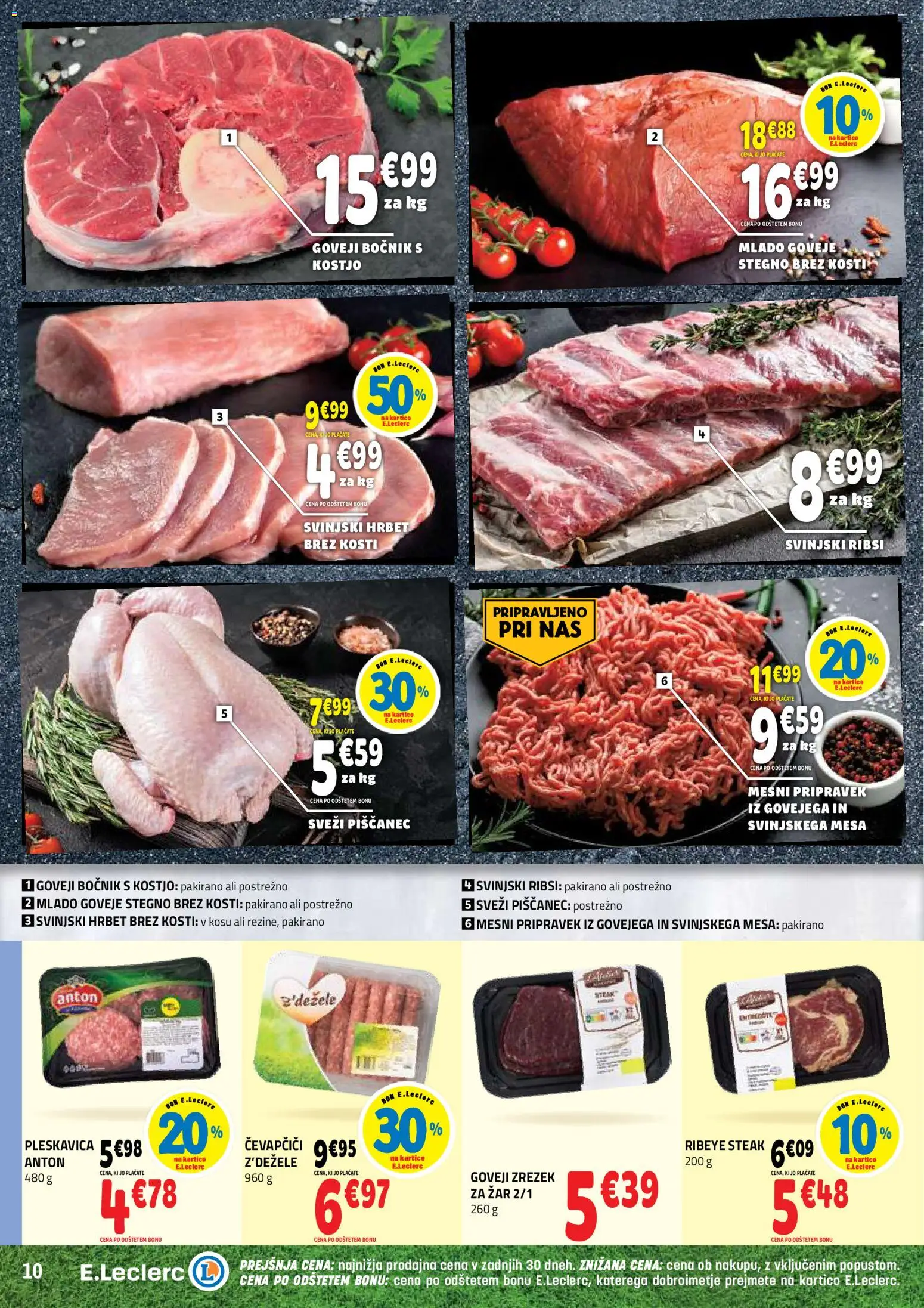Novi E.leclerc katalog ponudbe – veljaven od 17.06.2026 | Stran: 10 | Izdelki: Čevapčiči, Zar