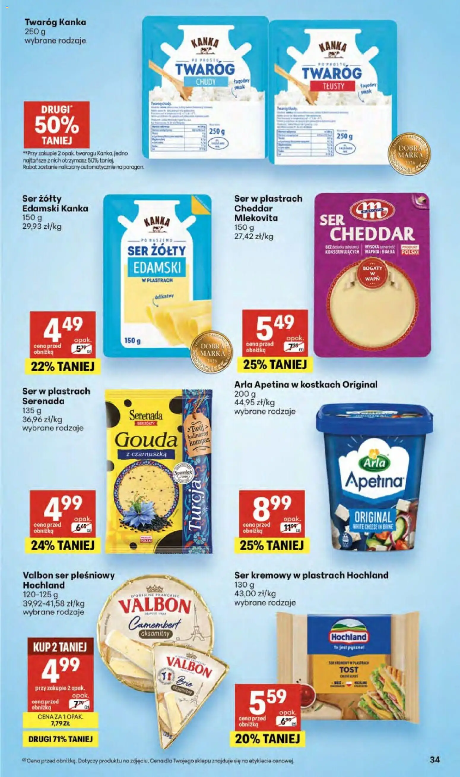 Delikatesy Centrum gazetka - Sklepy Własne od 03.06.2026 | Strona: 34 | Produkty: Ser żółty, Czarnuszka, Ser, Cheddar