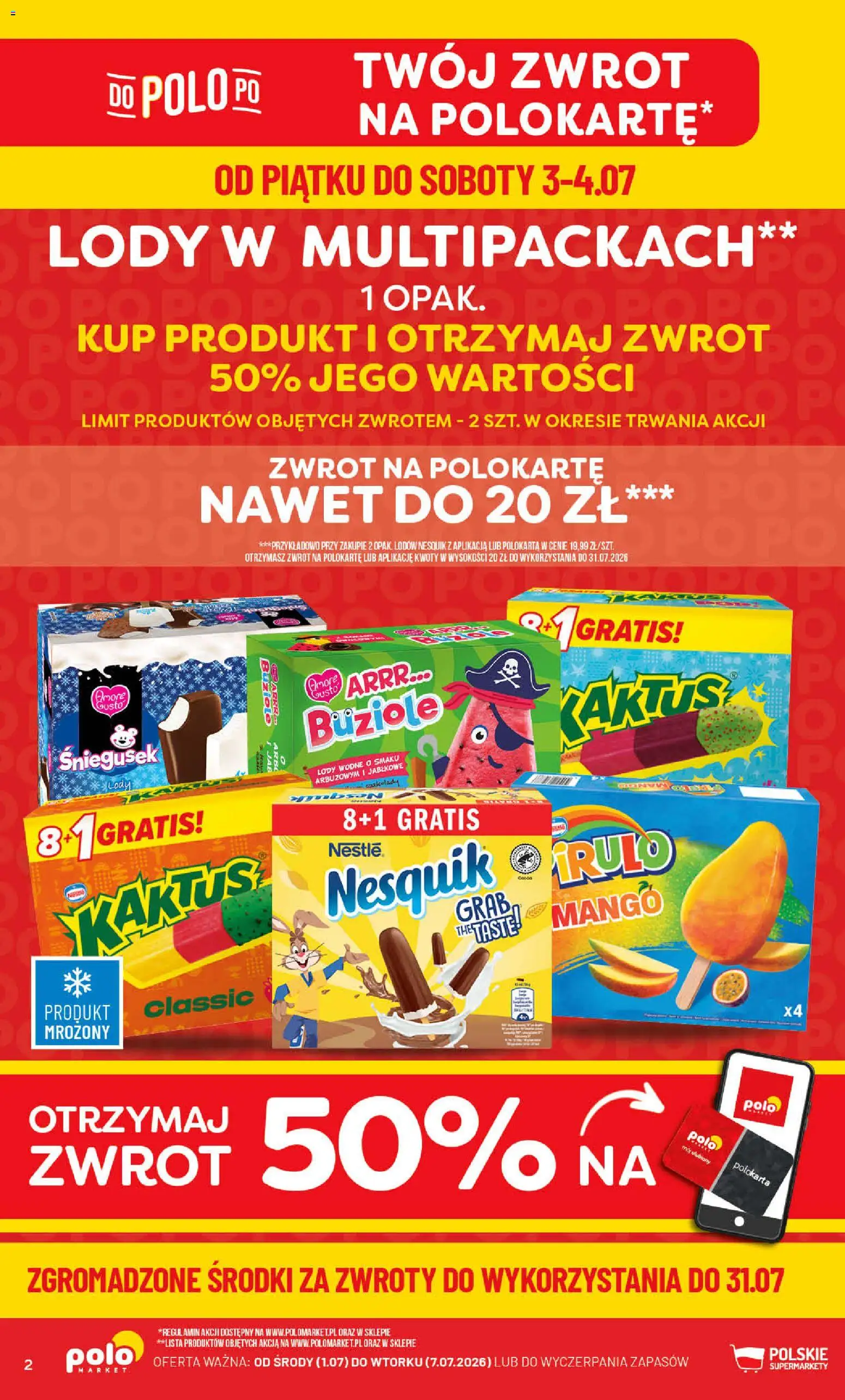 POLOmarket gazetka od 01.07.2026 | Strona: 2 | Produkty: Mango, Lody