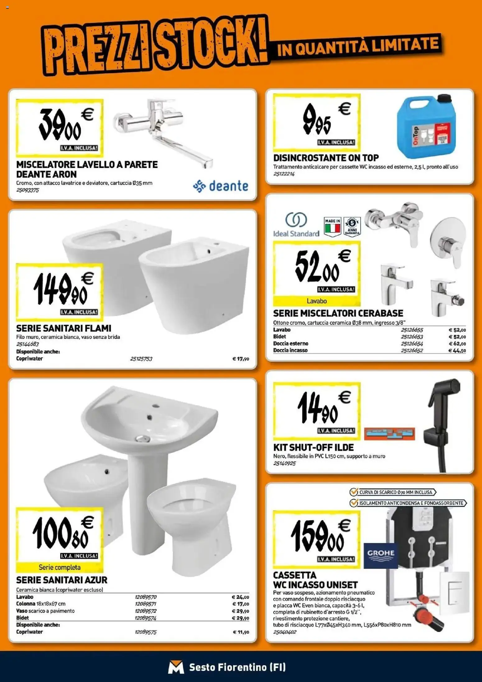 Volantino TECNOMAT del 24/09/2026 | Pagina: 4 | Prodotti: Tubo, Miscelatore, WC, Doccia