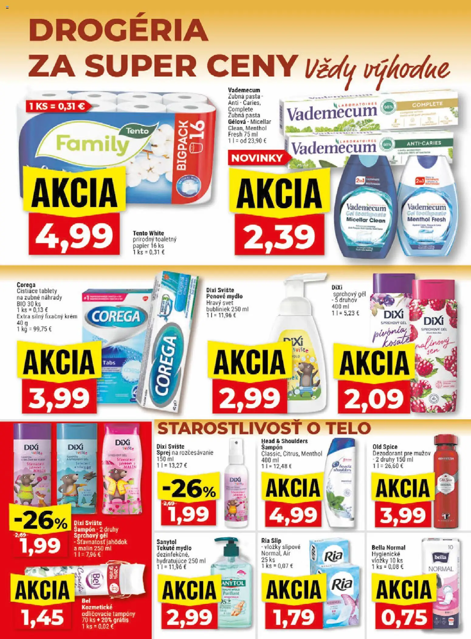 Nové Klas akcie – leták je platný od 20.07.2026 | Strana: 25 | Produkty: Šampón, Dezodorant, Zubná pasta, Head & Shoulders