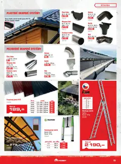 Náhled letáku Uni Hobby leták od 27.08.2026 | Strana: 29 | Produkty: Hliníkový žebřík, Teleskopický žebřík, Trubka, Desky