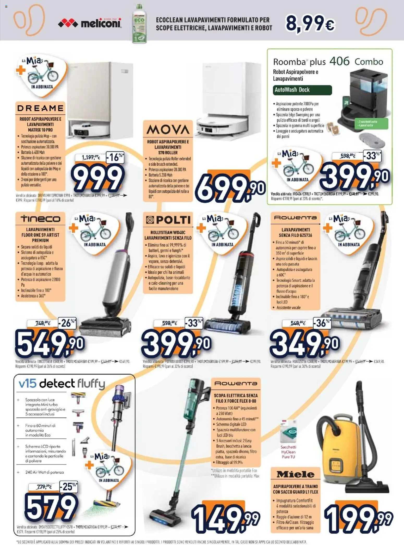 Volantino Unieuro del 29.05.2026 | Pagina: 19 | Prodotti: Scopa elettrica, Miele, Robot, Batteria