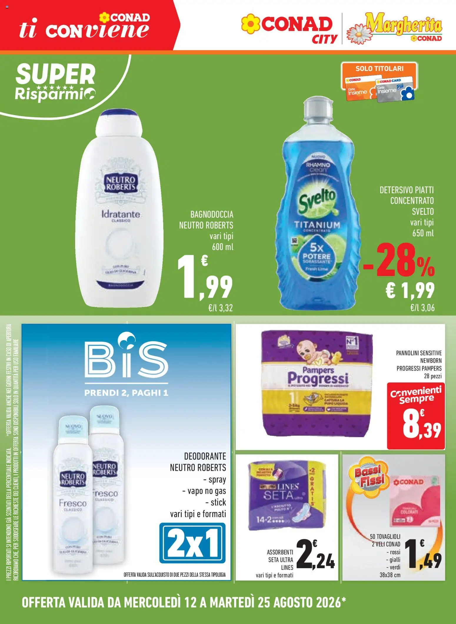 Volantino Conad del 12/08/2026 | Pagina: 10 | Prodotti: Deodorante, Detergente, Piatti, Lime
