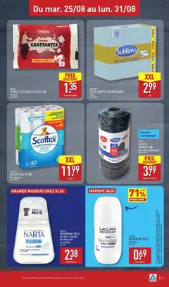 Aldi - Prévisualisation de Aldi catalogue valide à partir de 25/08/2026 | Page: 23 | Produits: Poubelle, Papier toilette, Déodorant, Mouchoirs