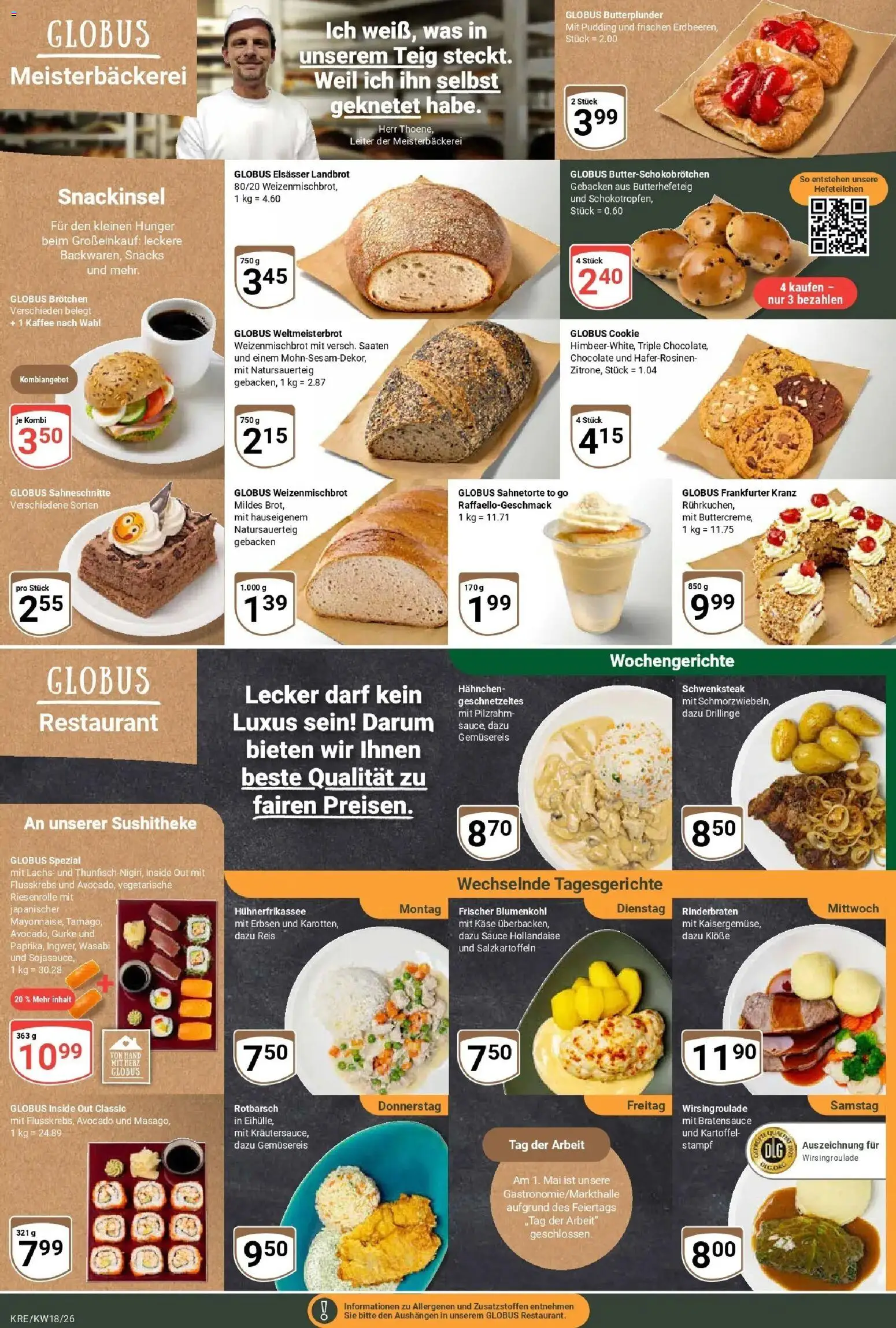 Globus Prospekt Krefeld	 – gültig ab 27.04.2026 | Seite: 7 | Produkte: Rinderbraten, Pudding, Avocado, Blumenkohl